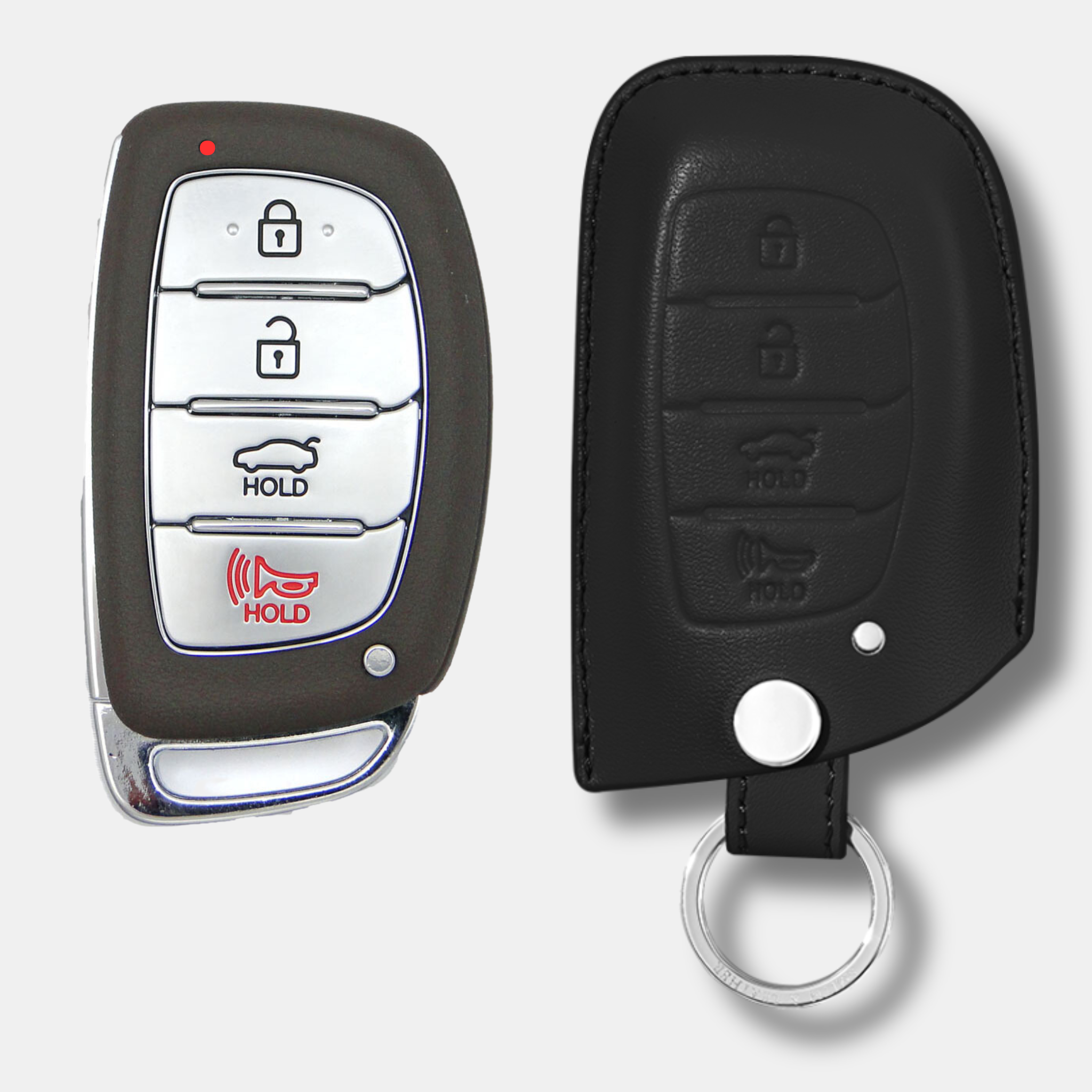 Premium Hyundai H-10 Key Fob Leather Case