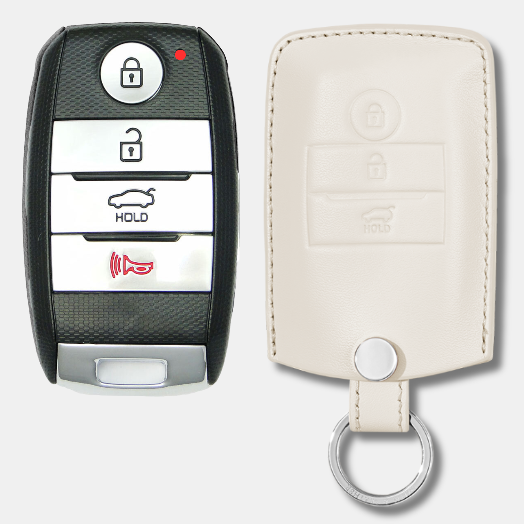 Premium Kia K-2 Key Fob Leather Case