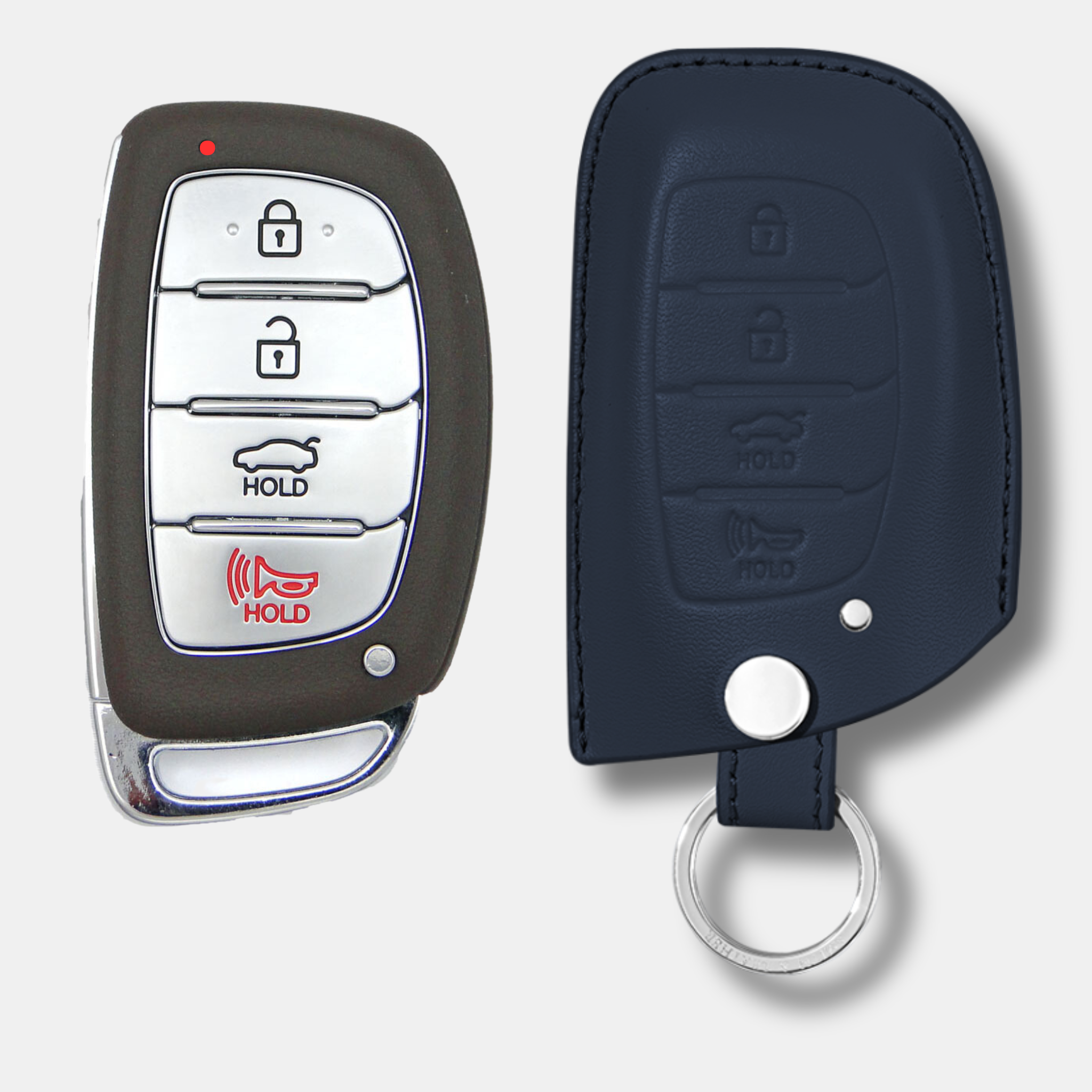 Premium Hyundai H-10 Key Fob Leather Case