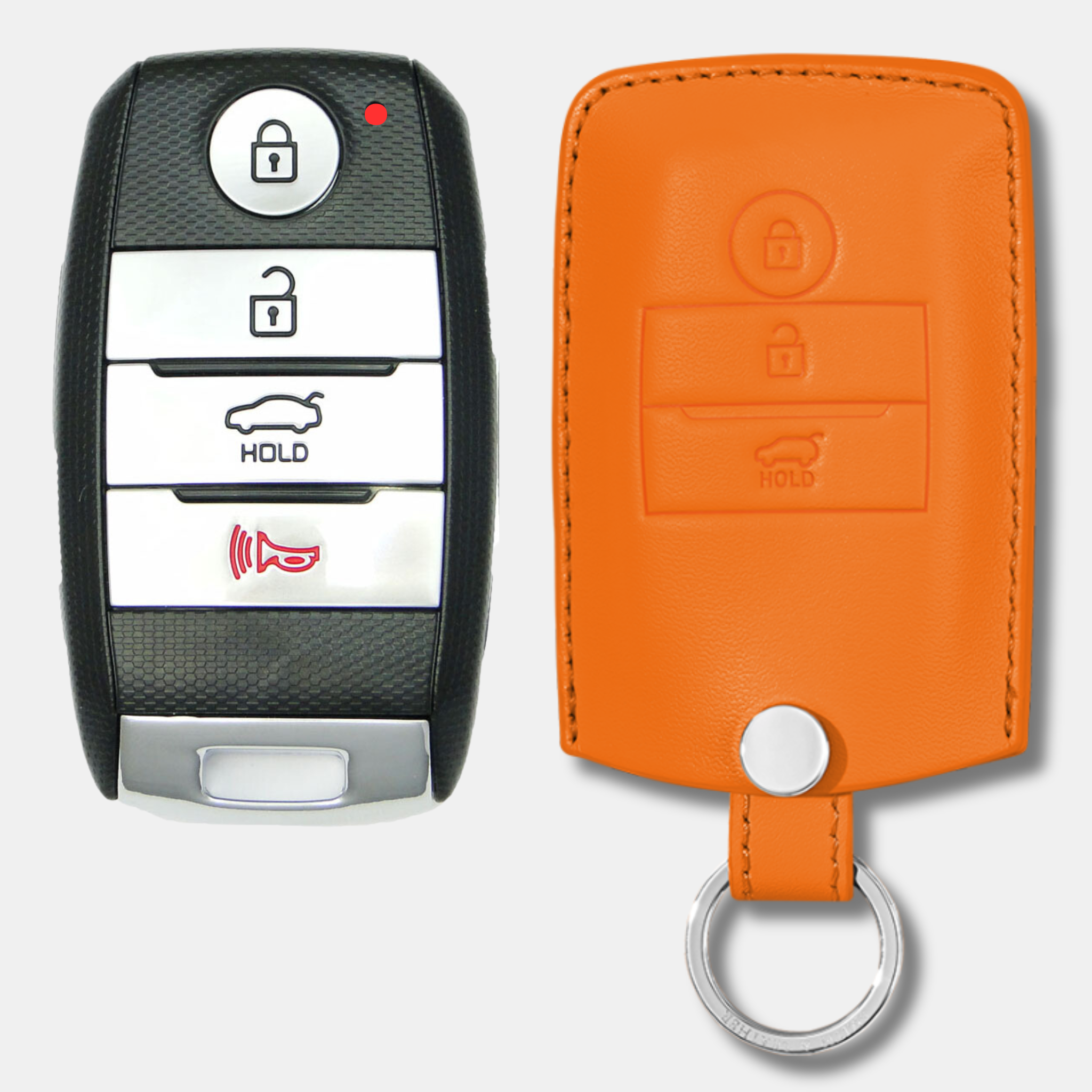 Premium Kia K-2 Key Fob Leather Case