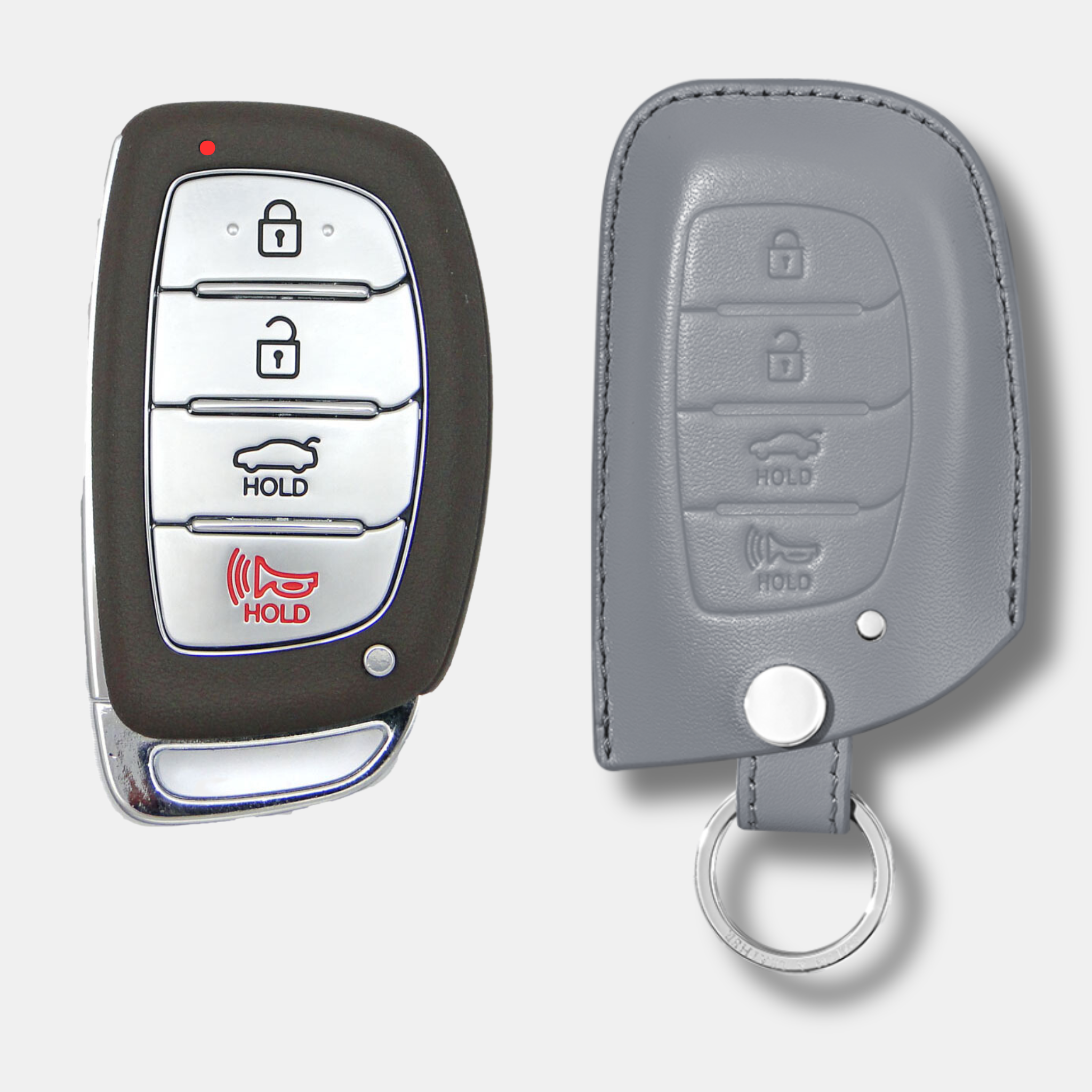 Premium Hyundai H-10 Key Fob Leather Case