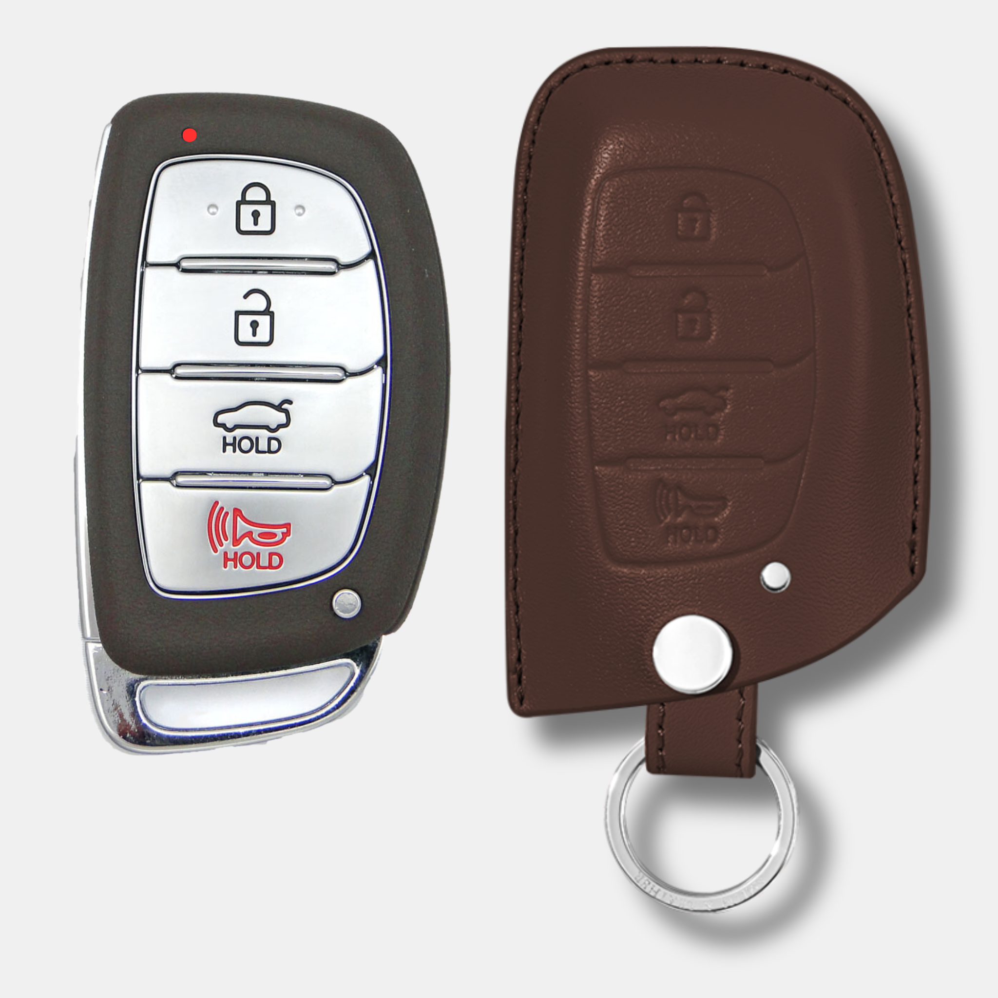 Premium Hyundai H-10 Key Fob Leather Case