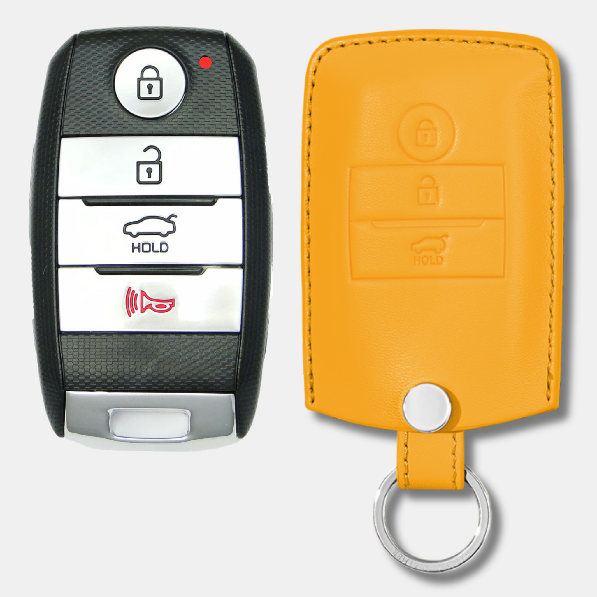 Premium Kia K-2 Key Fob Leather Case