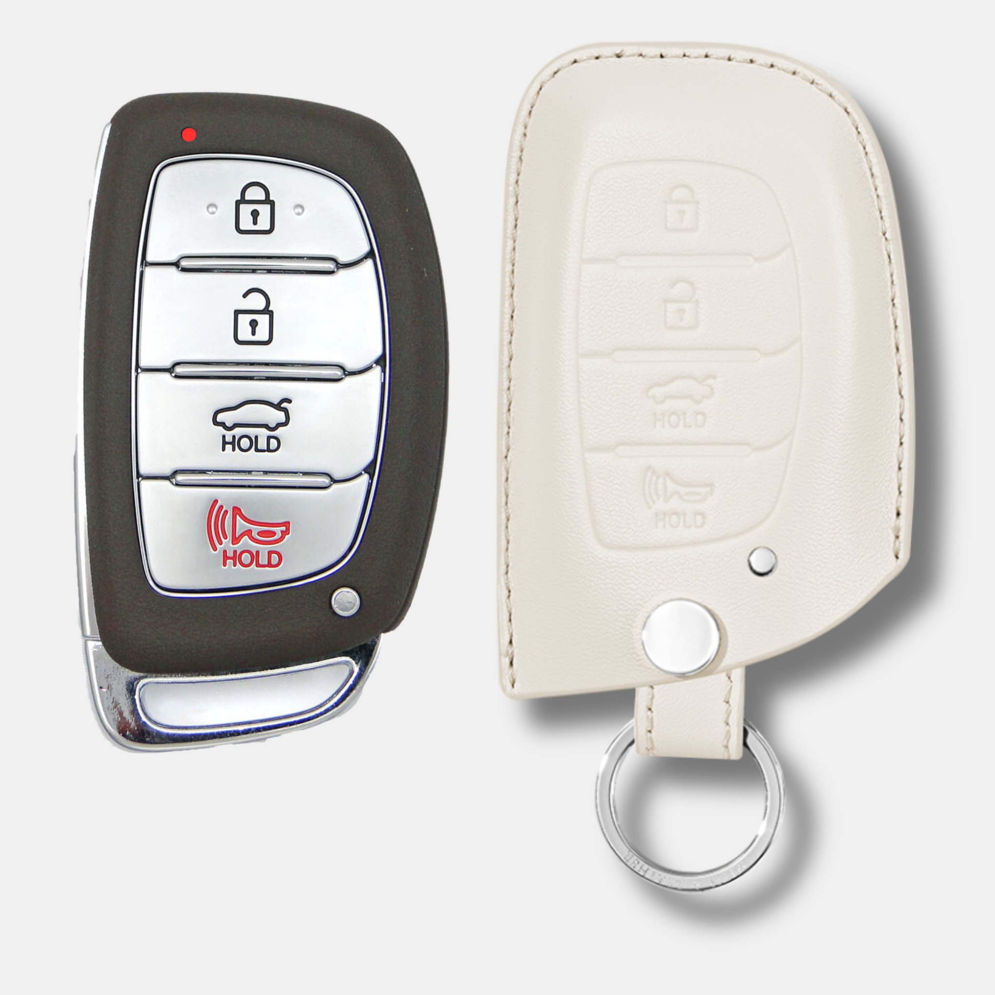 Premium Hyundai H-10 Key Fob Leather Case