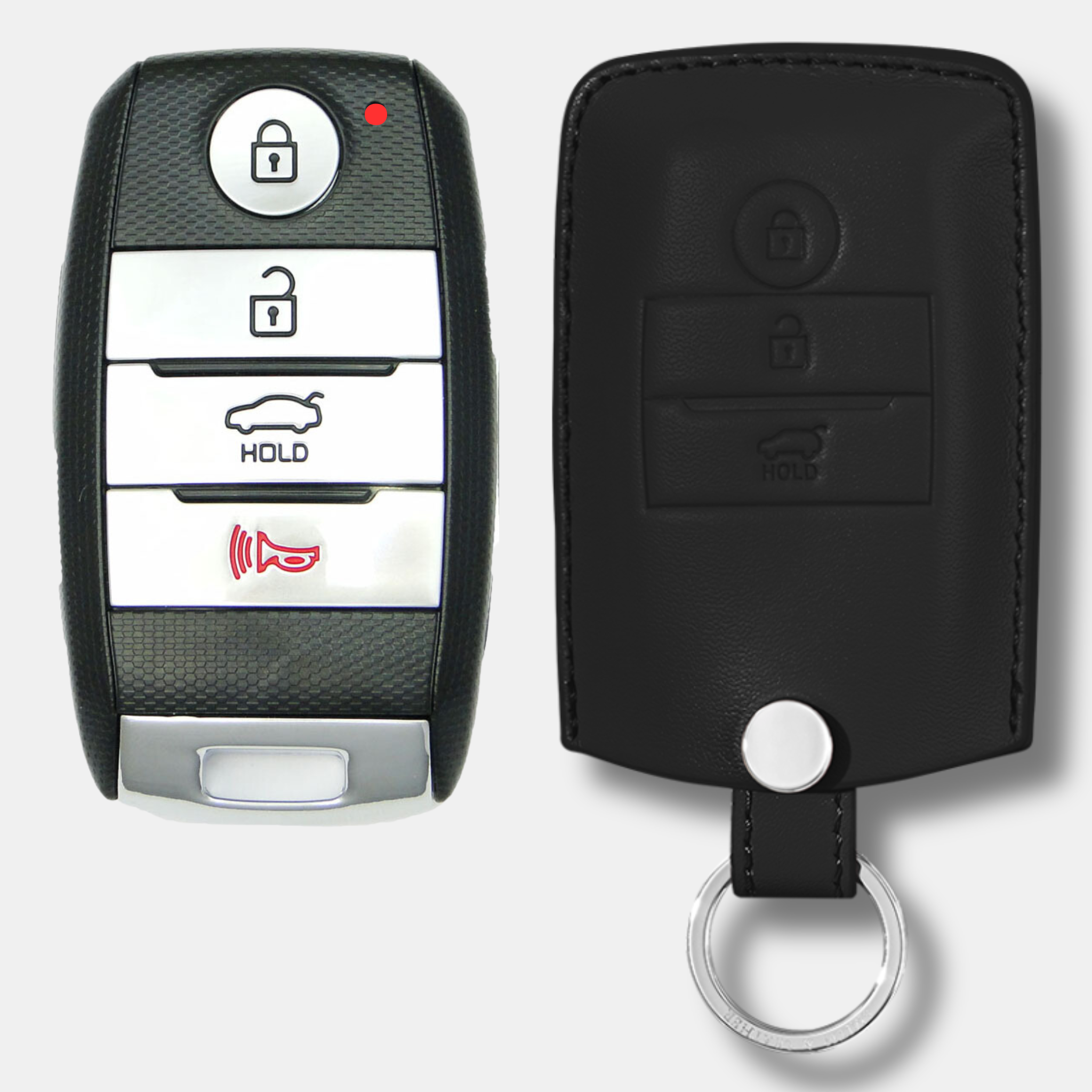 Premium Kia K-2 Key Fob Leather Case