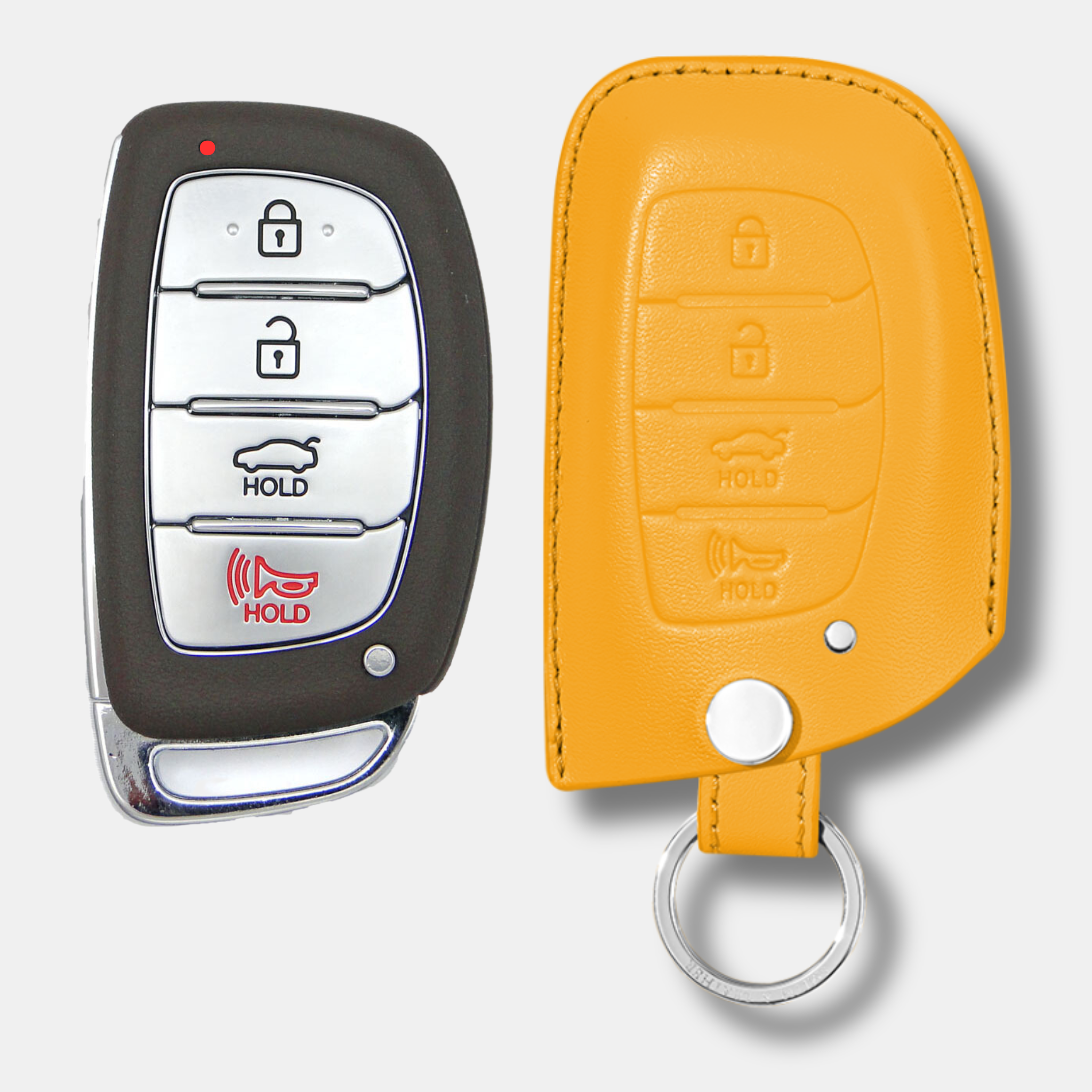 Premium Hyundai H-10 Key Fob Leather Case