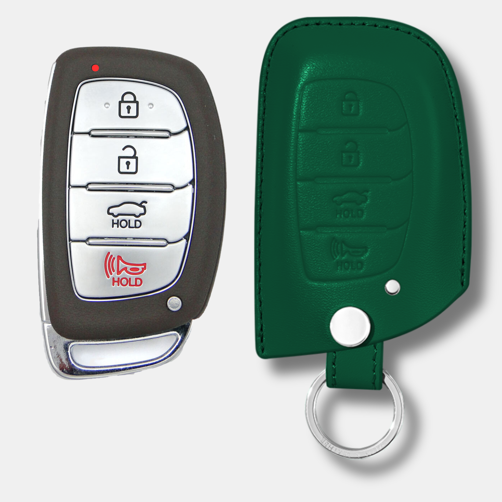 Premium Hyundai H-10 Key Fob Leather Case