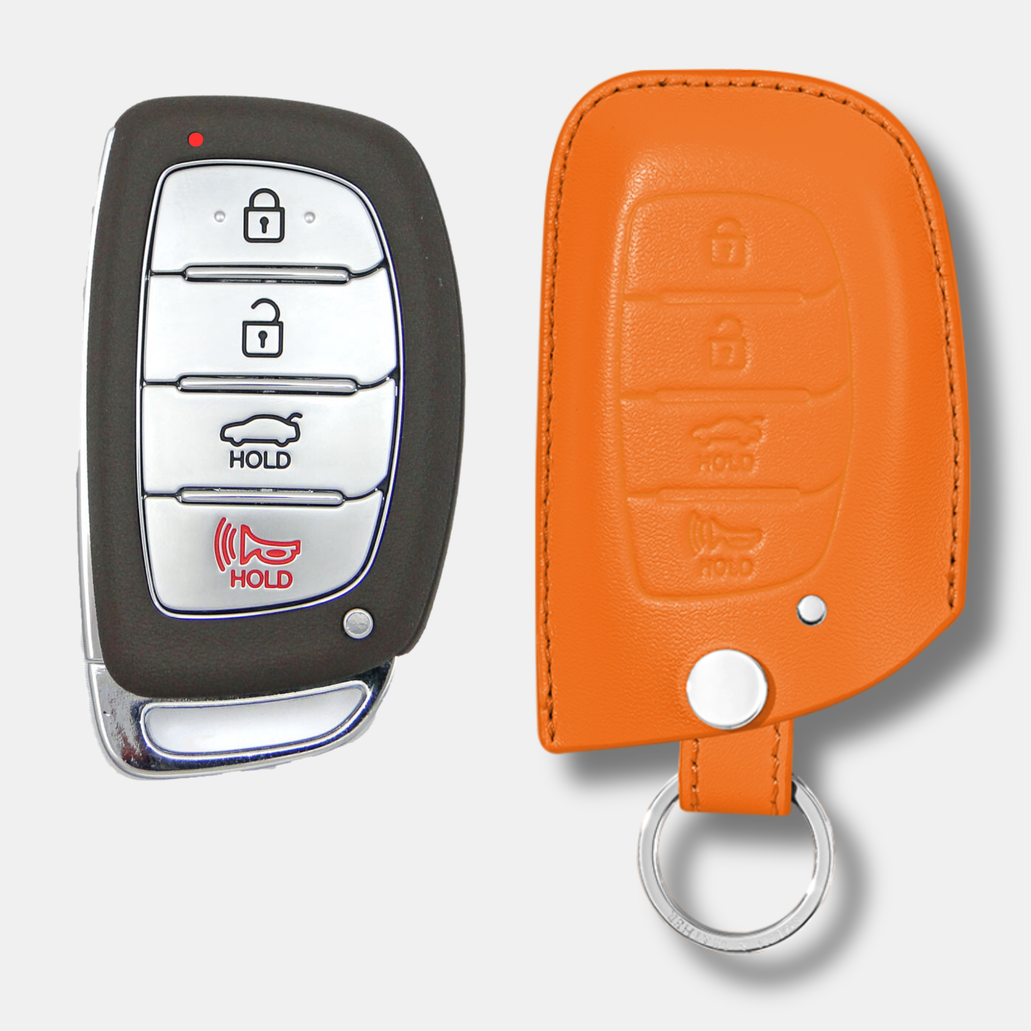 Premium Hyundai H-10 Key Fob Leather Case