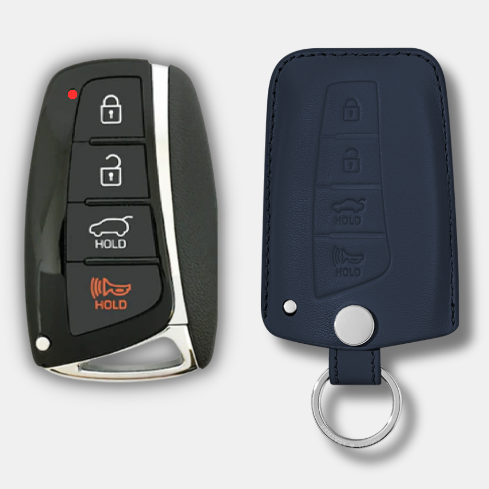 Premium Hyundai H-20 Key Fob Leather Case