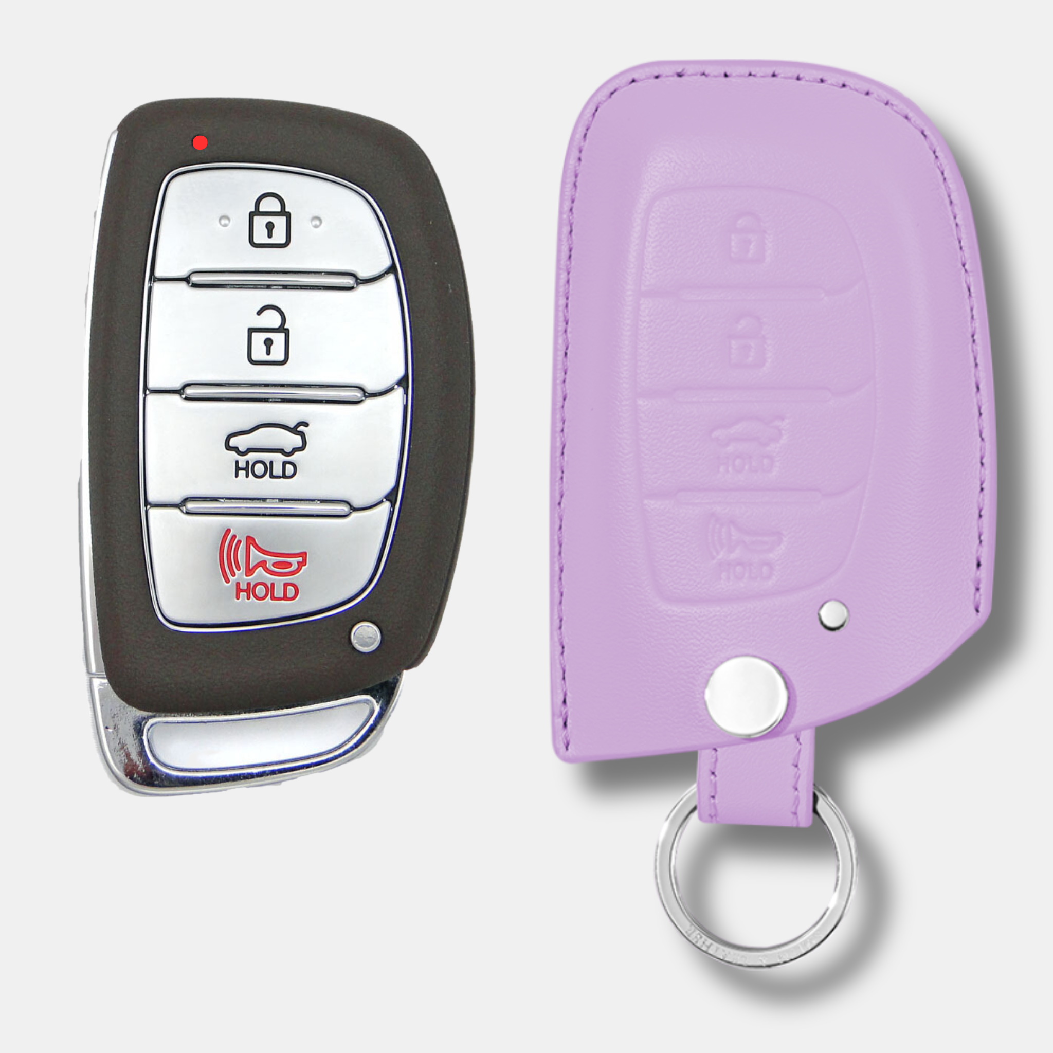 Premium Hyundai H-10 Key Fob Leather Case