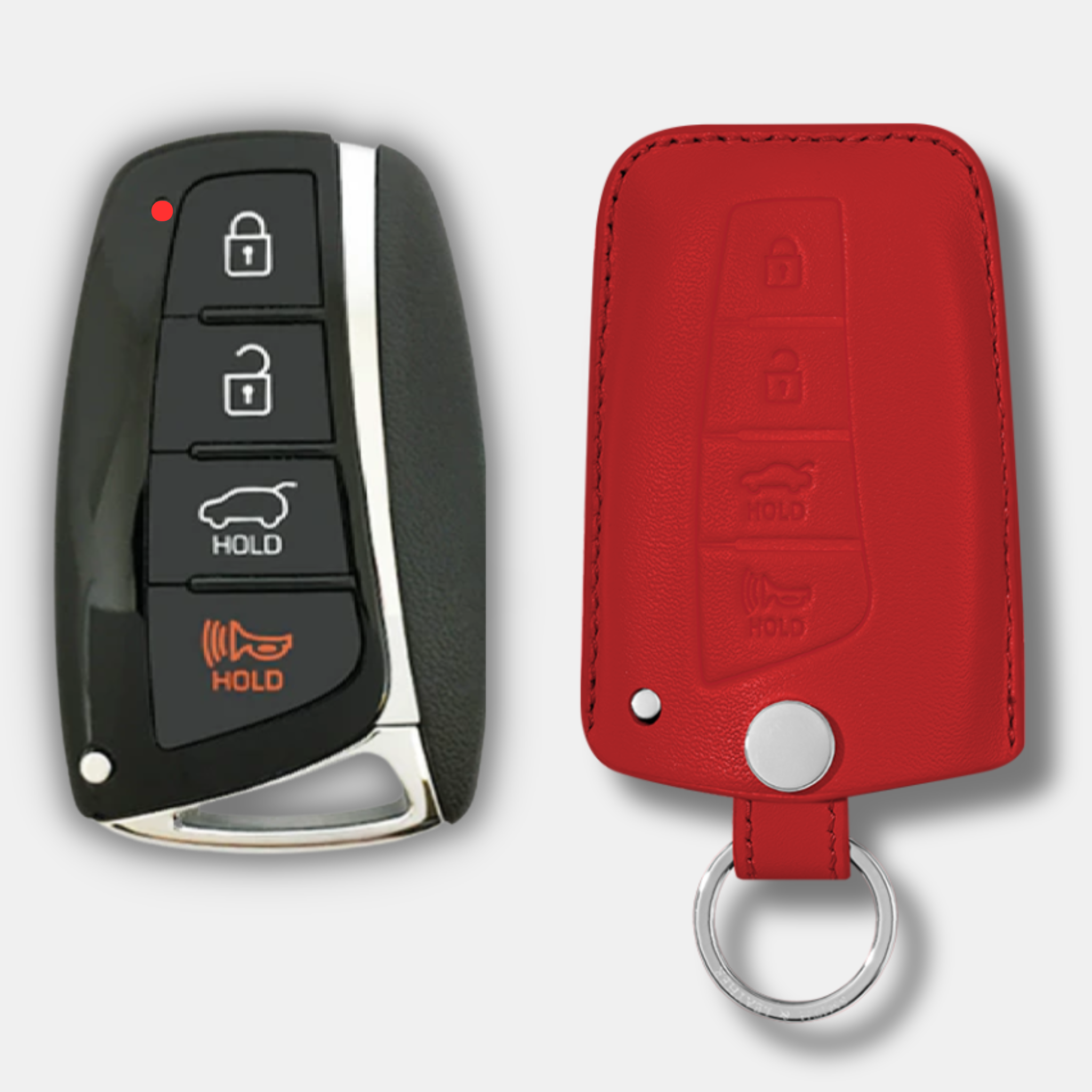 Premium Hyundai H-20 Key Fob Leather Case