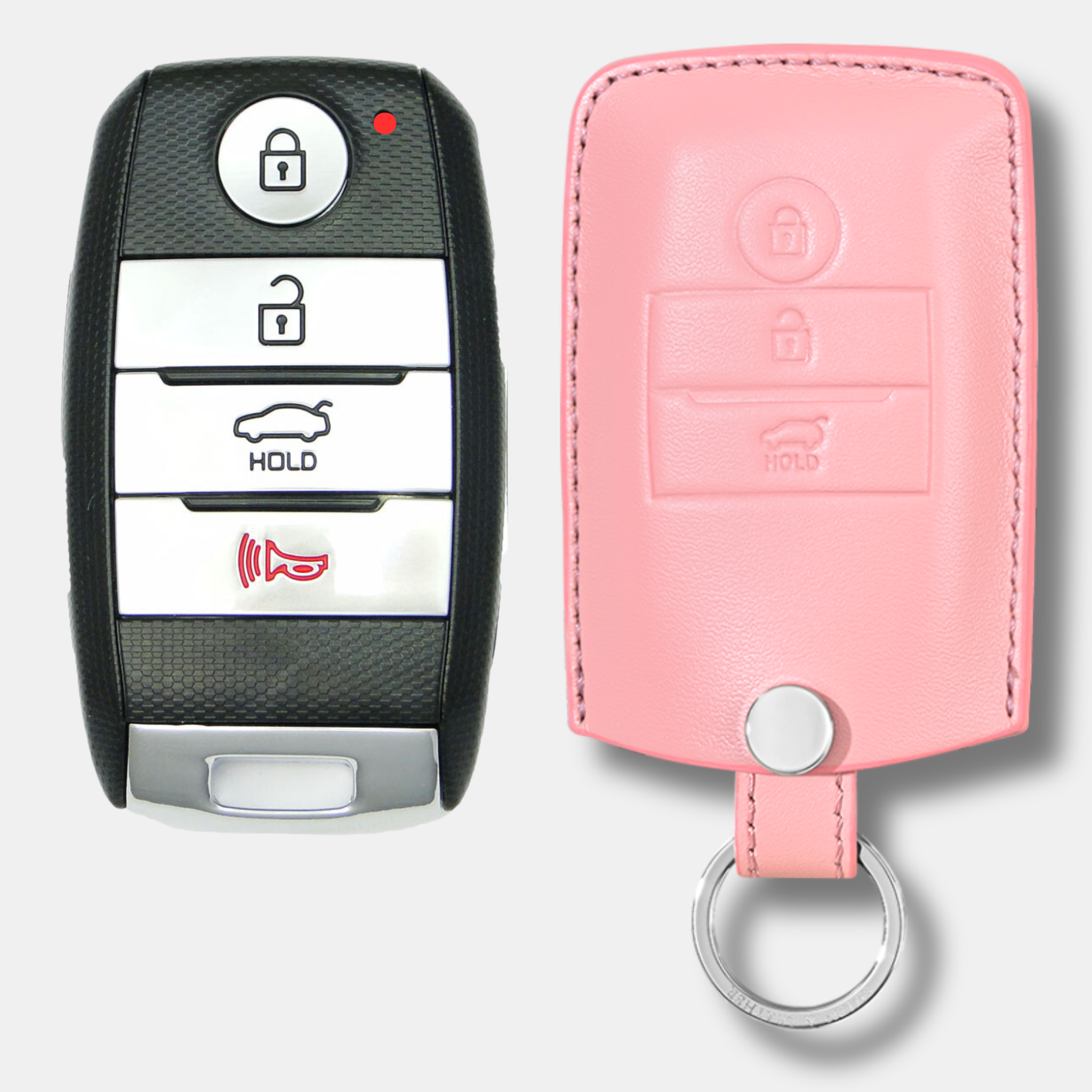 Premium Kia K-2 Key Fob Leather Case