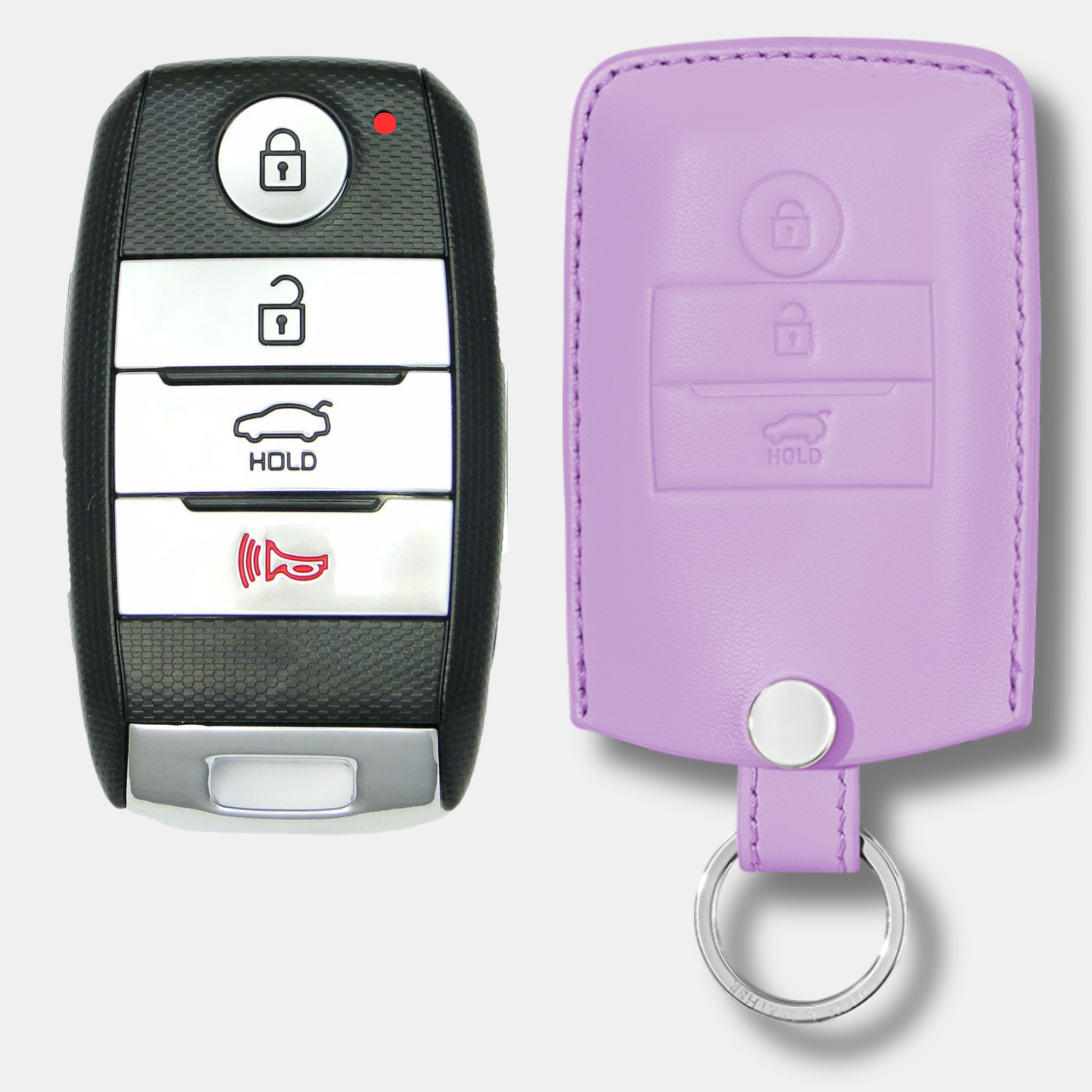 Premium Kia K-2 Key Fob Leather Case