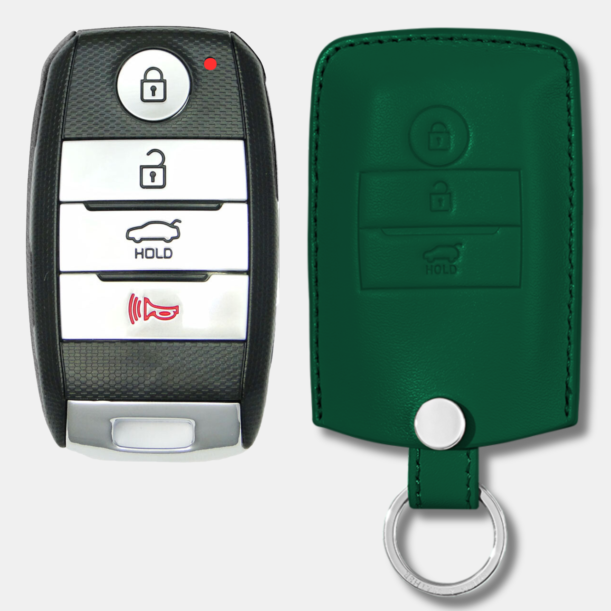 Premium Kia K-2 Key Fob Leather Case