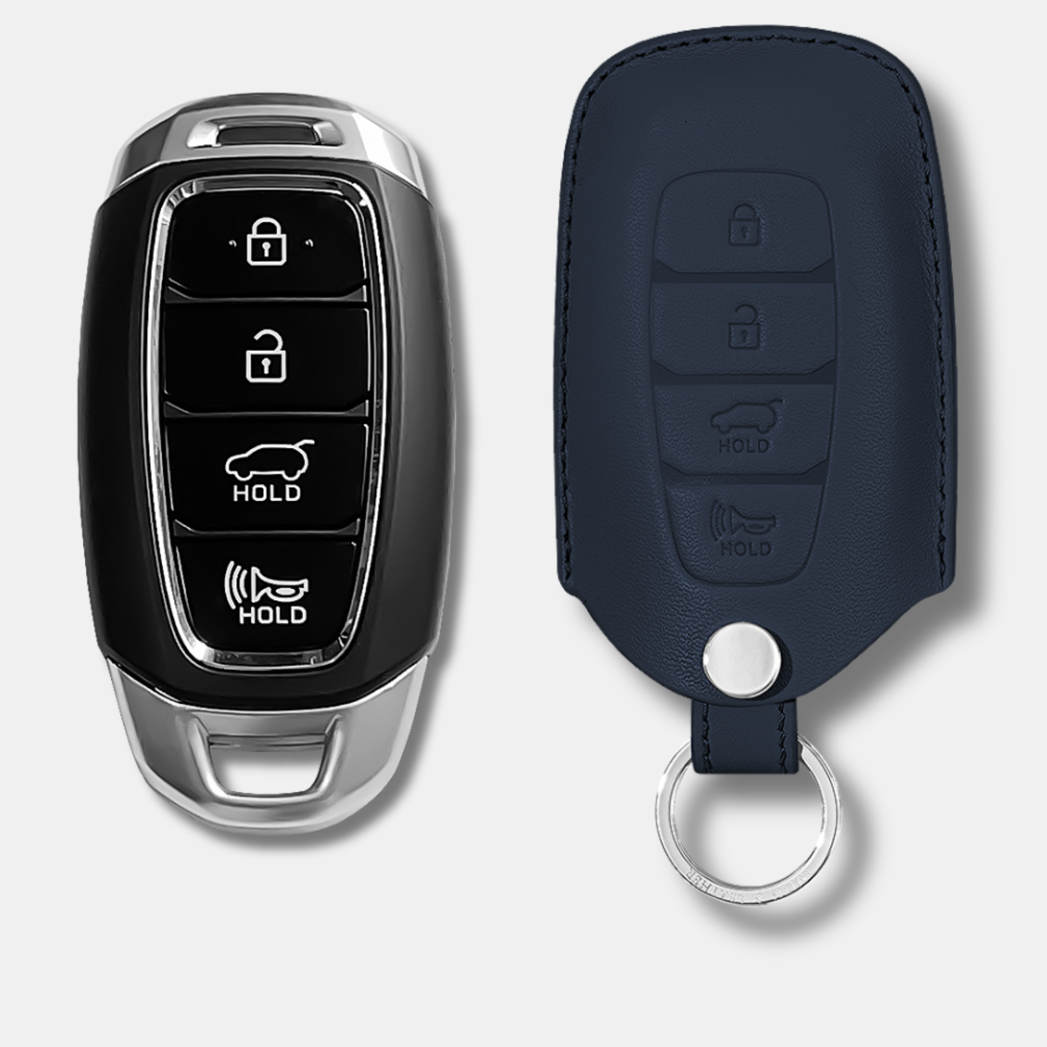 Premium Hyundai H-30 Key Fob Leather Case