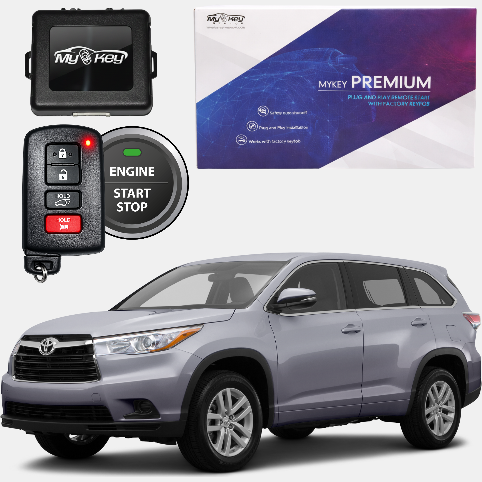 Toyota Highlander 2013-2016 push to start Remote Starter kit [MyKeyPremium]