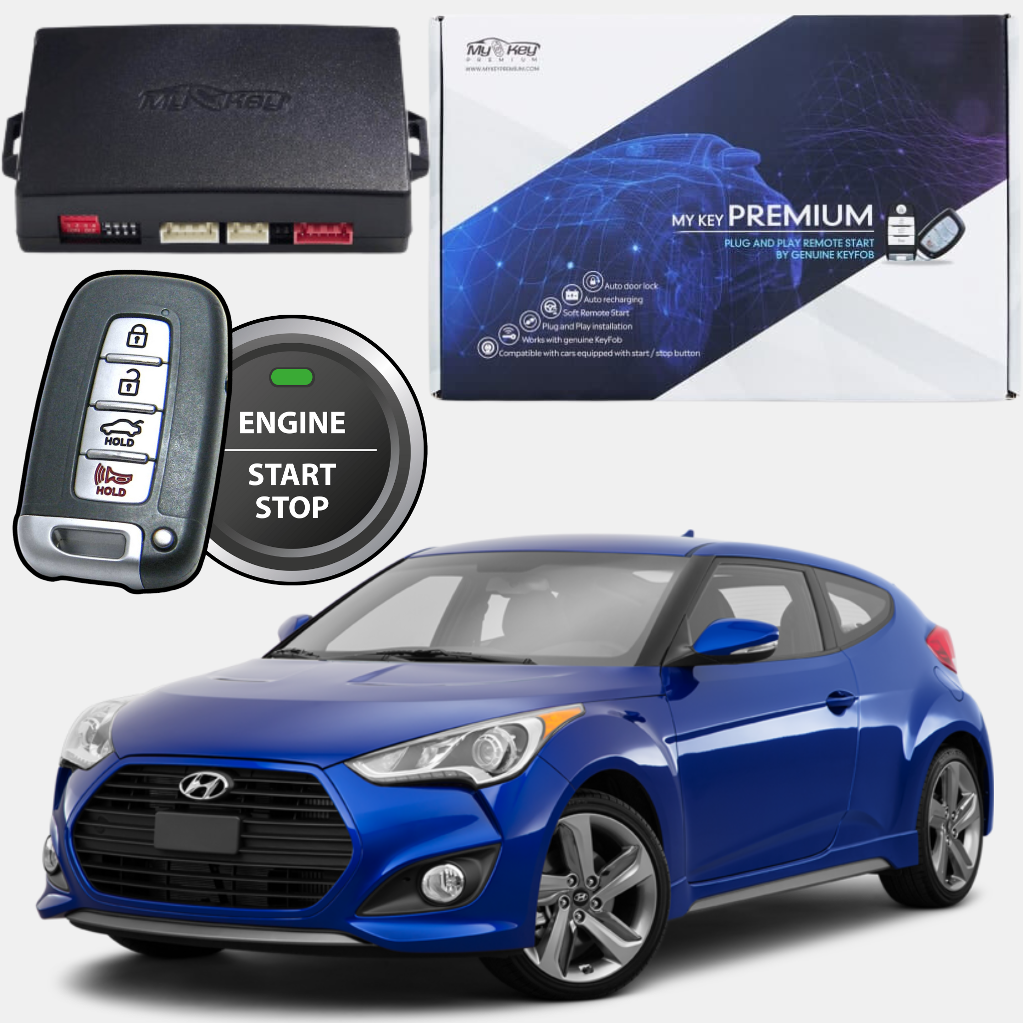 hyundai veloster remote engine auto starter kit [mykeypremium]