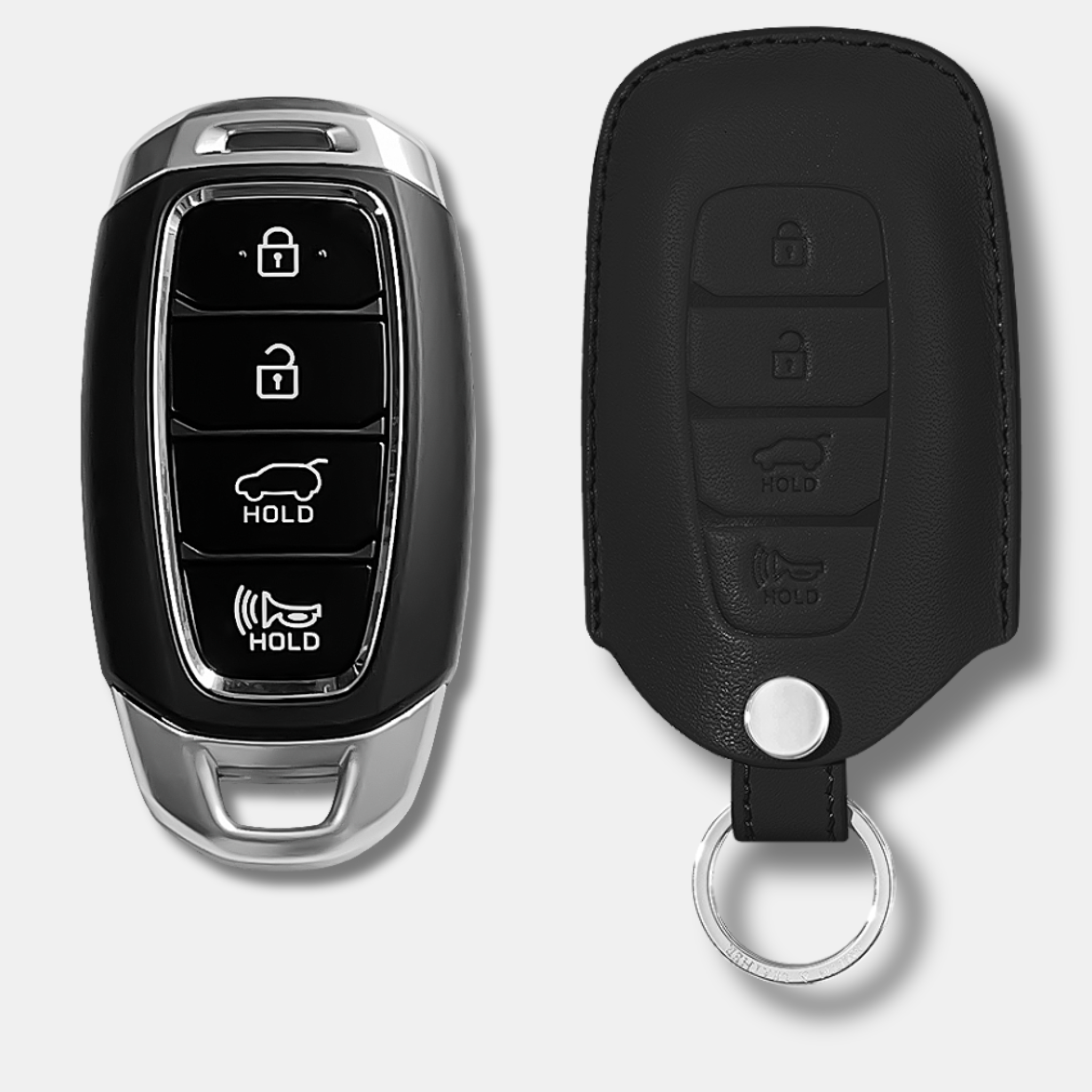 Premium Hyundai H-30 Key Fob Leather Case