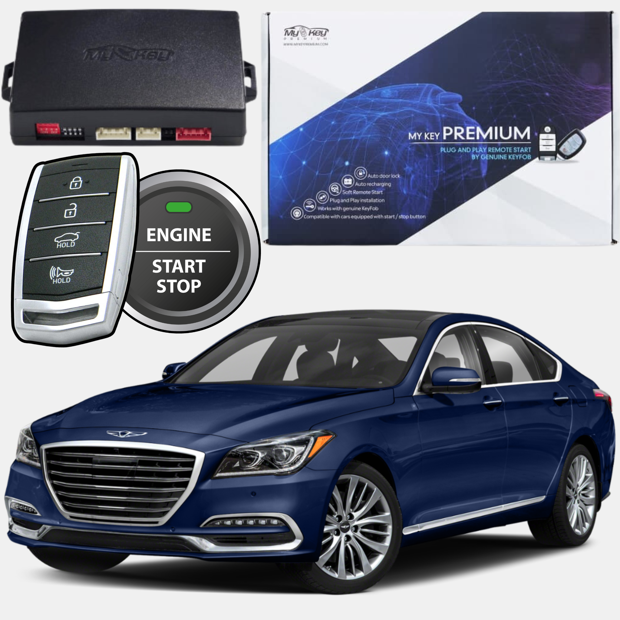 genesis sedan remote start with your original key fob [MyKeyPremium]