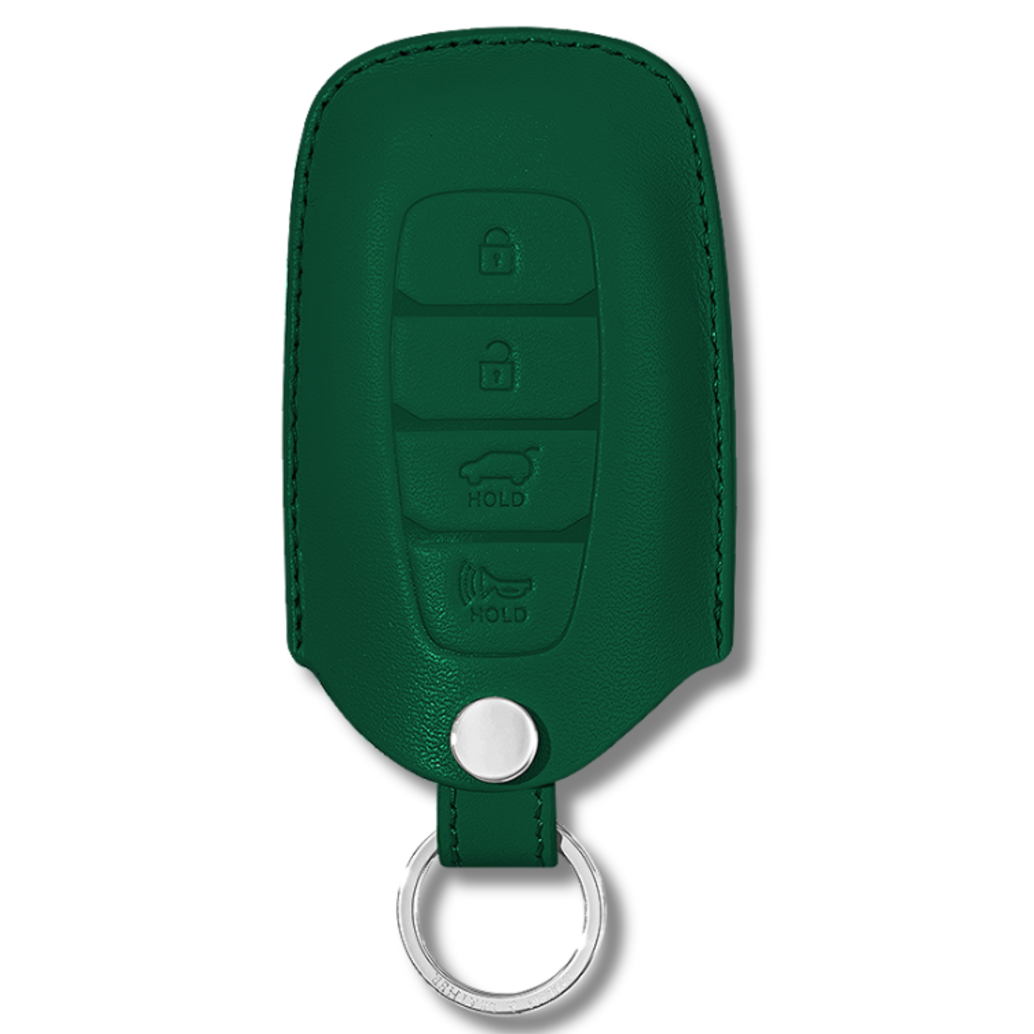 Hyundai Kona Elantra Sonata Key Fob Premium Leather Case green