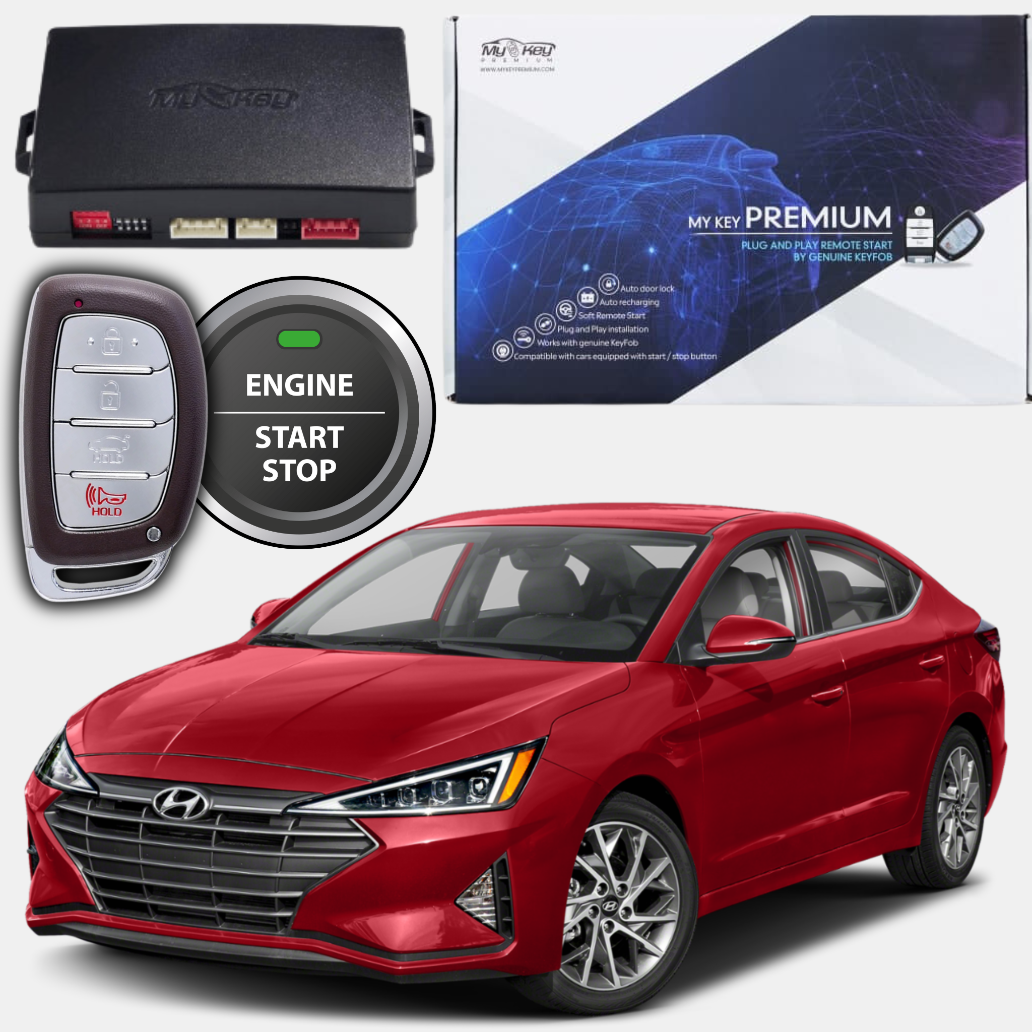 Hyundai elantra 2019~2020 AD Facelift Remote Engine Auto STARTER KIT [MyKey Premium]]