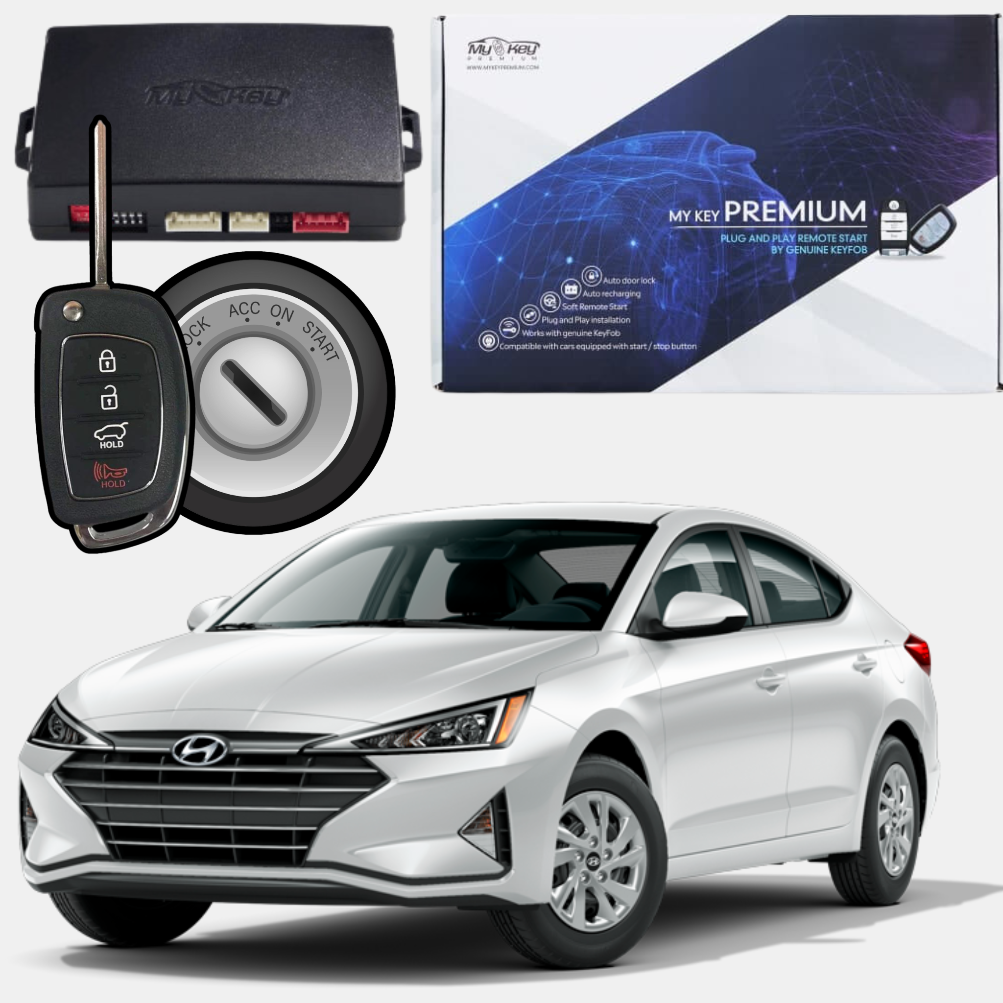 Hyundai Elantra AD facelift (2019-2020) Remote Start Kit – Plug & Play