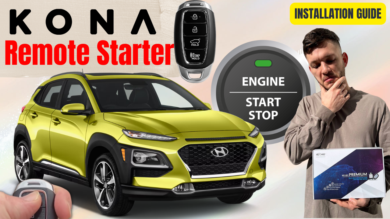 hyundai kona os 2018-2020 remote start kit plug and play installation video guide for push to start version