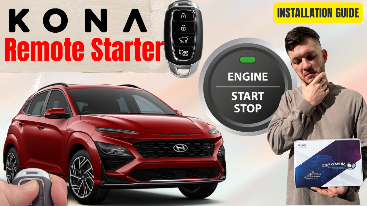hyundai kona os 2021-2023 remote start kit plug and play installation video guide for push start version
