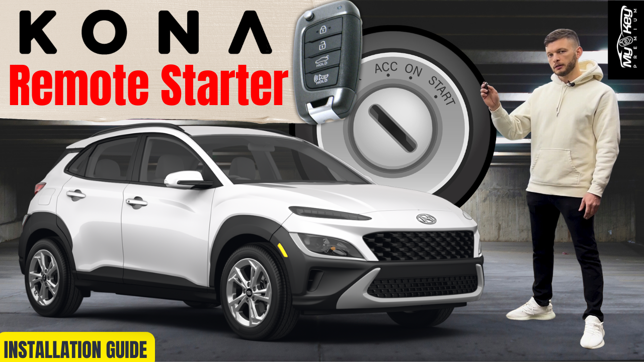 hyundai kona os 2021-2023 remote start kit plug and play installation video guide for key start version