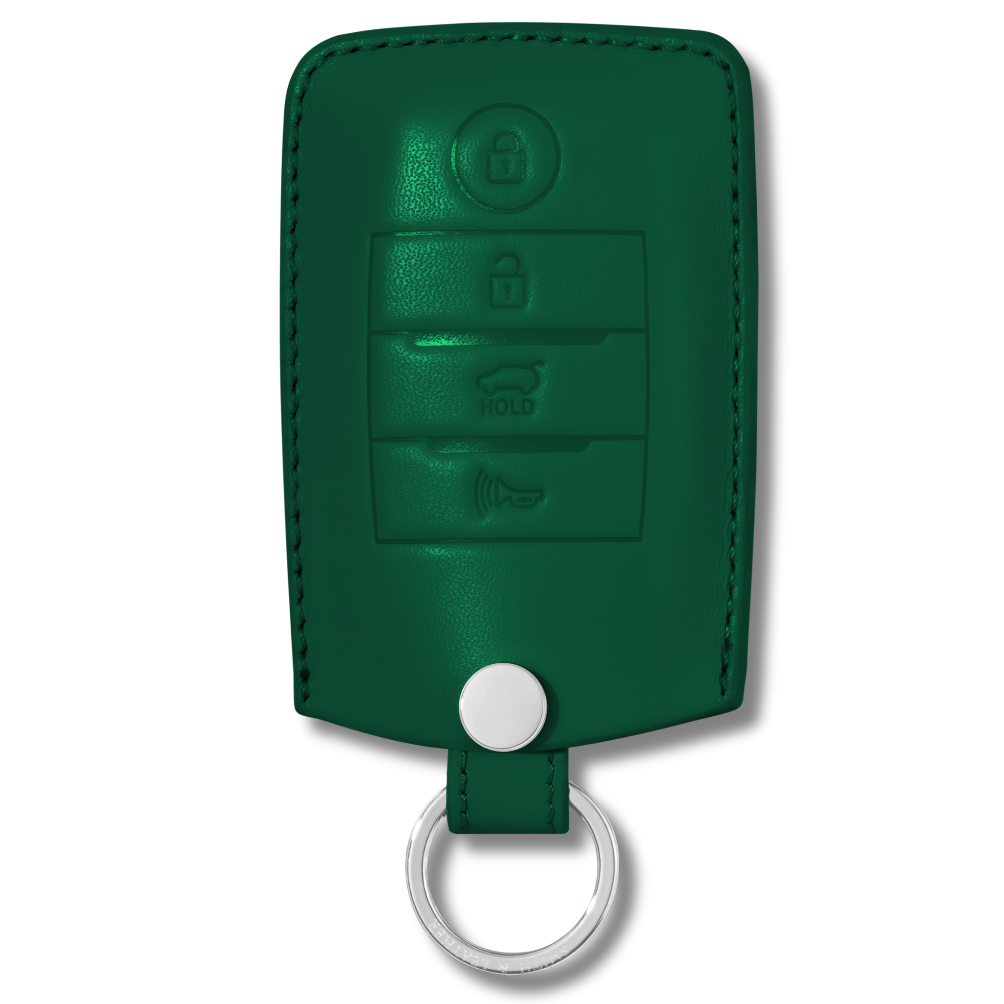 Kia Optima key fob premium leather case green