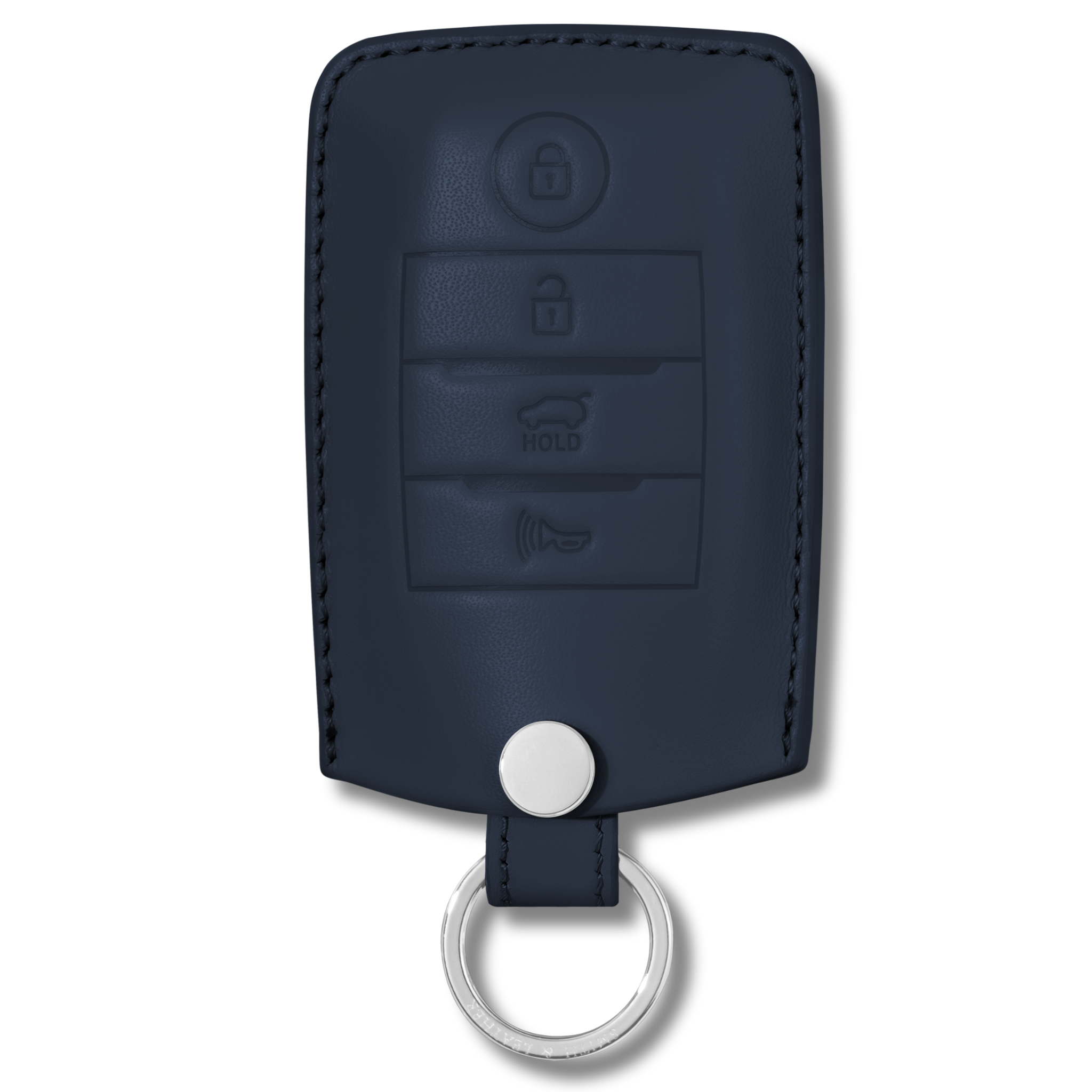 Kia Optima key fob premium leather case navy