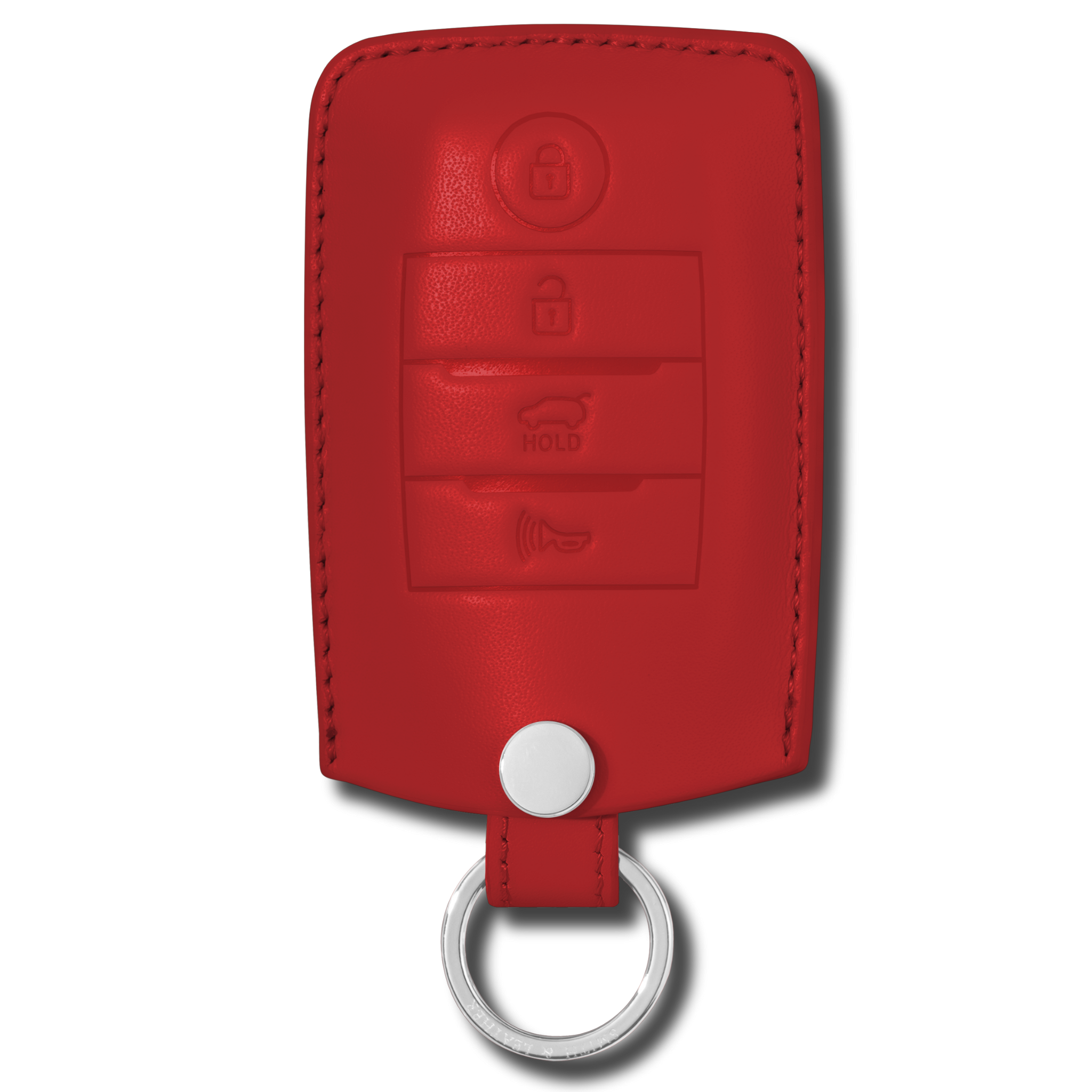 Kia Optima key fob premium leather case red