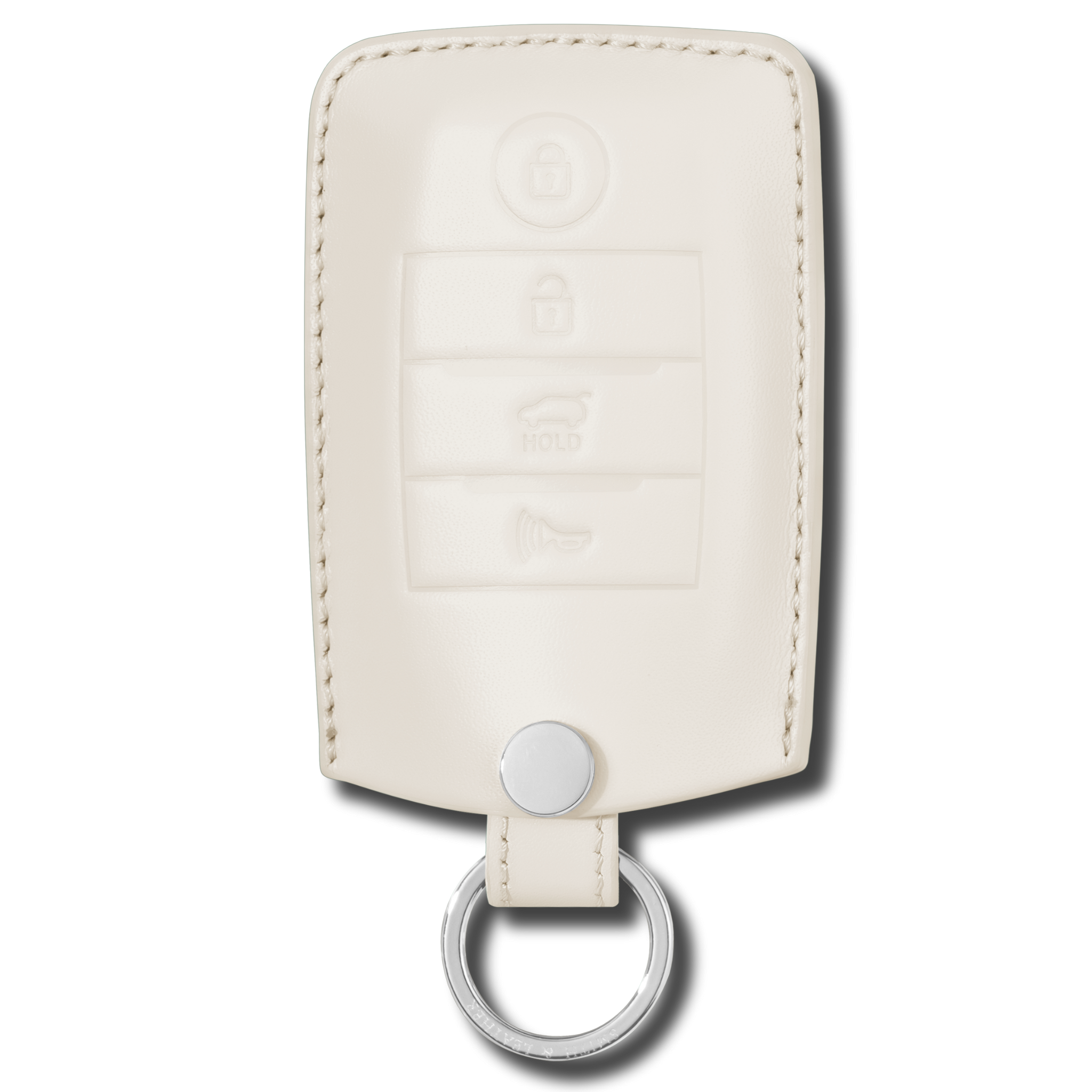 Kia Optima key fob premium leather case white