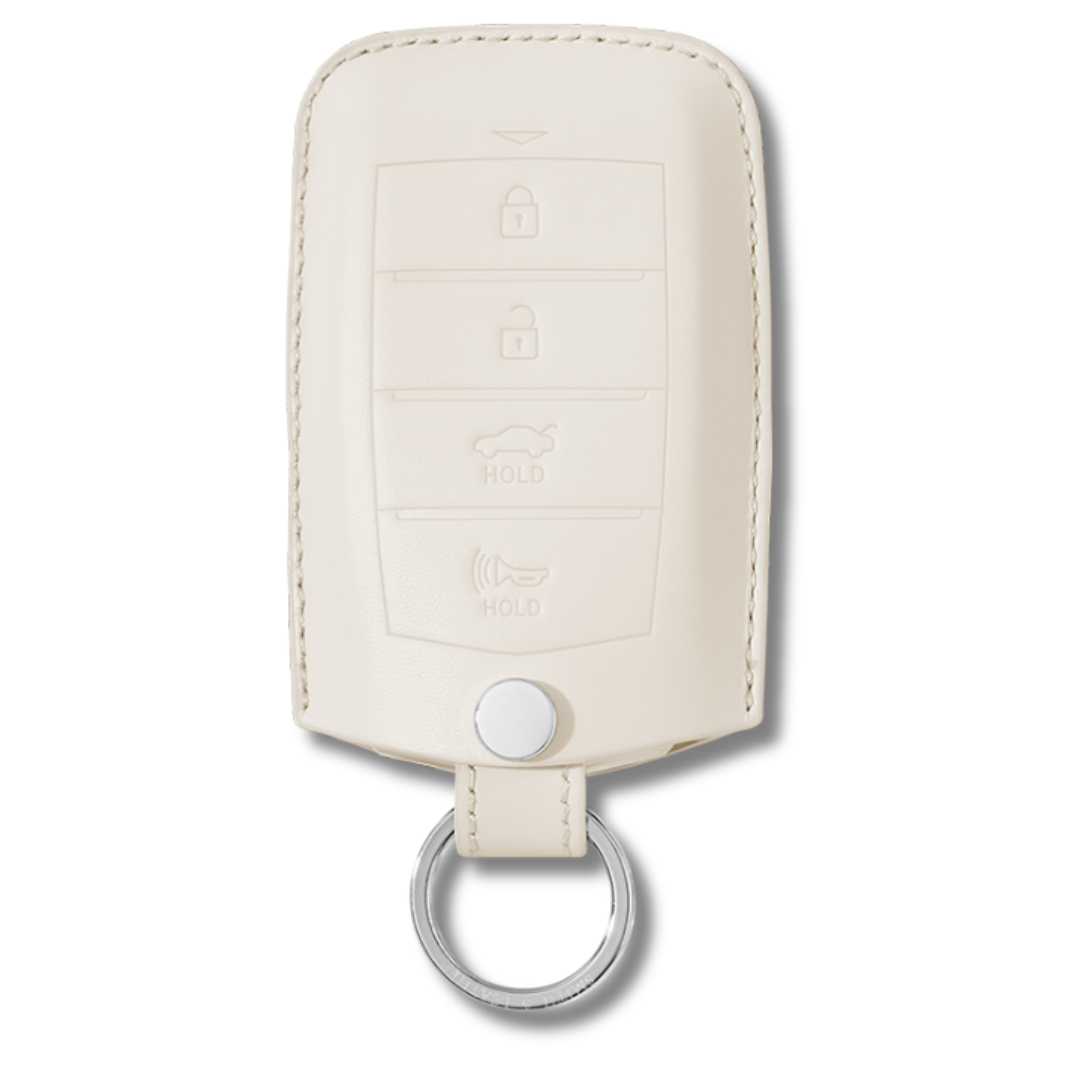 Genesis Key Fob Premium Leather Case ivory