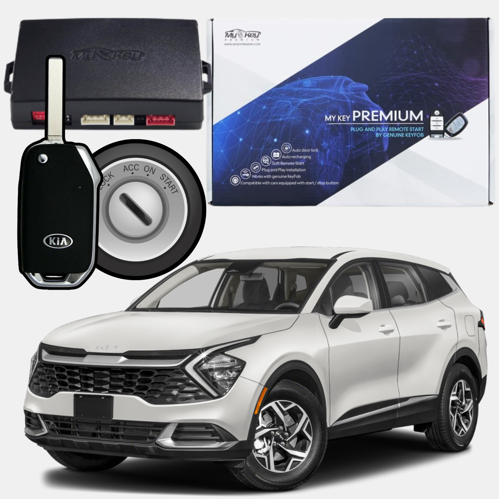 kiasportage nq5 2022-2024remote engine starter kit mykey premium