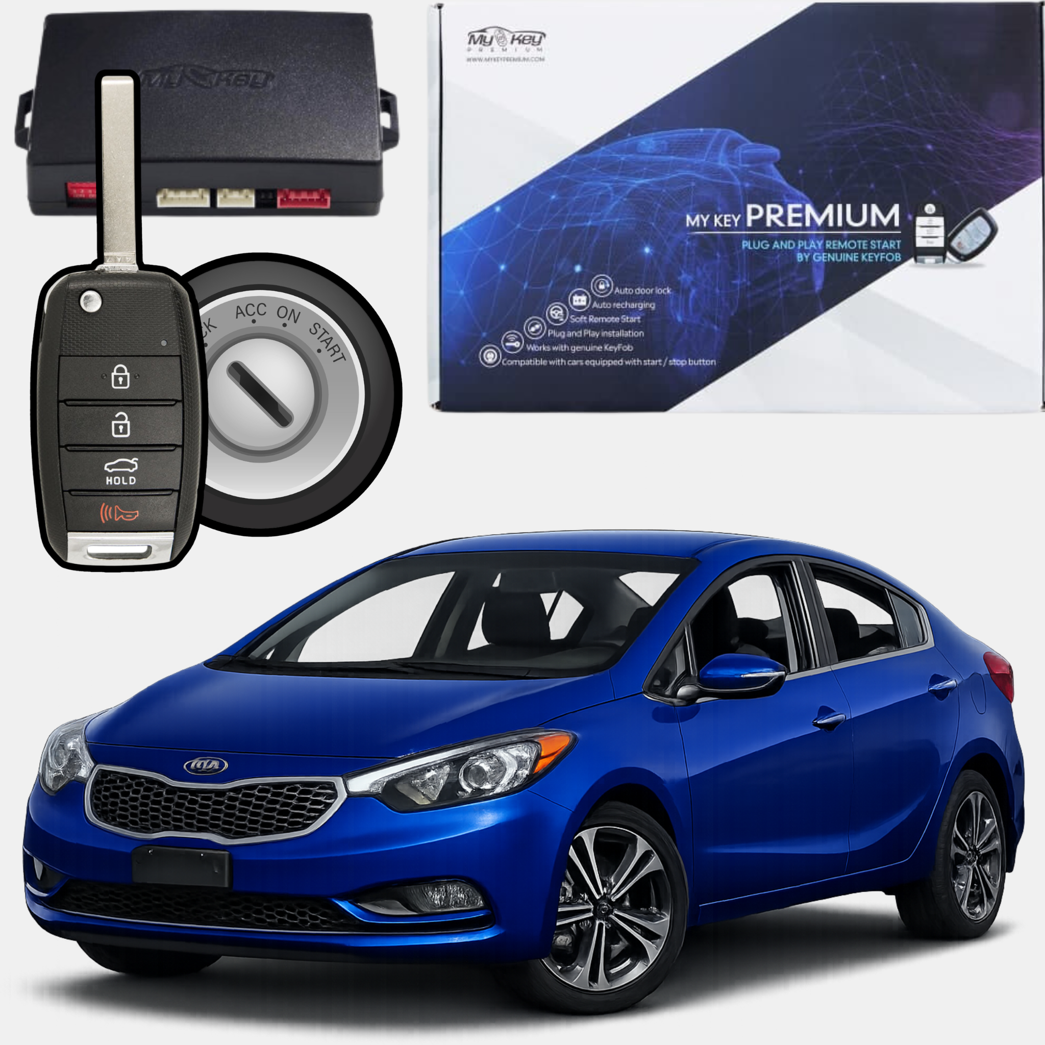 kia forte yd 2014-2016 remote start plug and play oem key fob