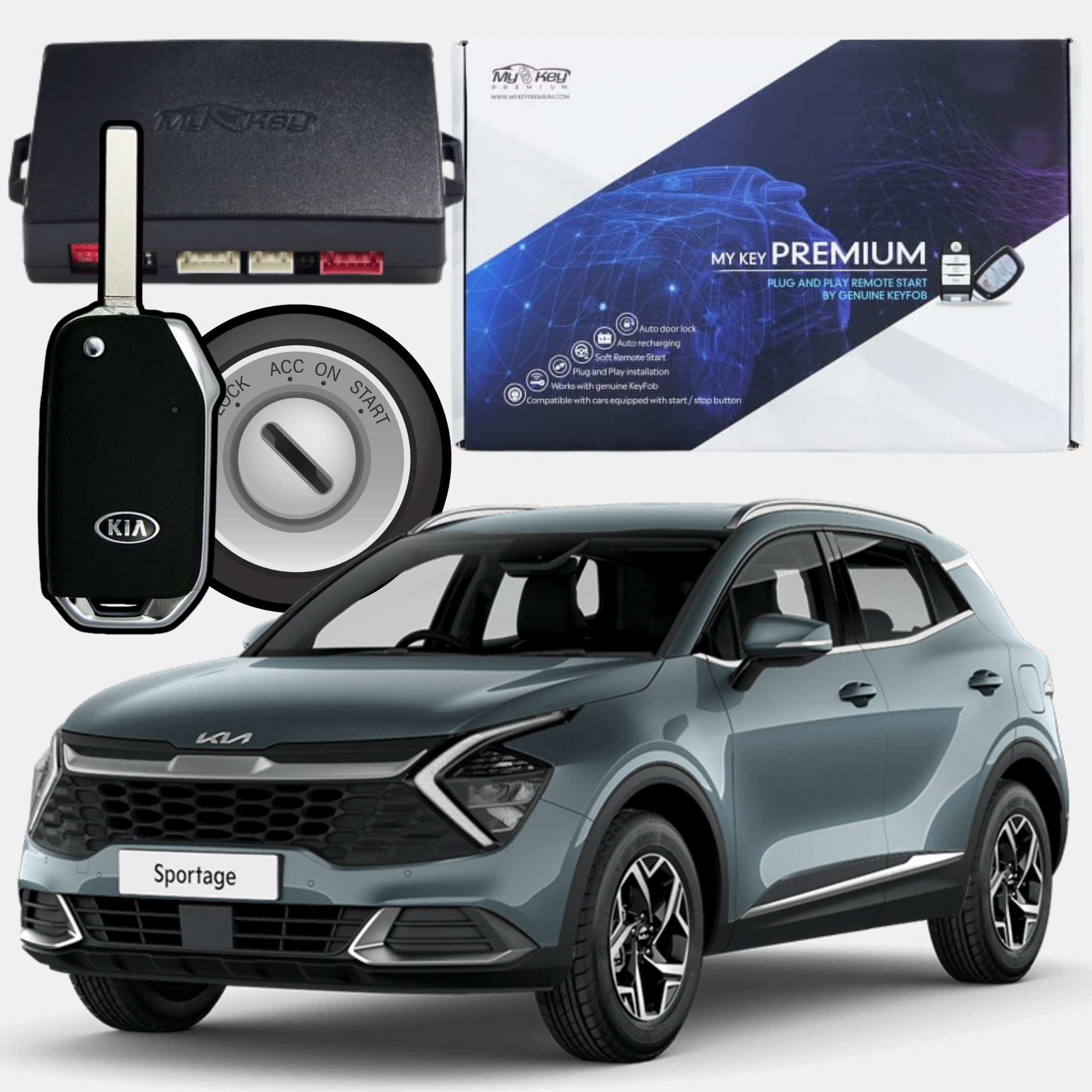 kiasportage nq5 2022-2024remote engine starter kit mykey premium
