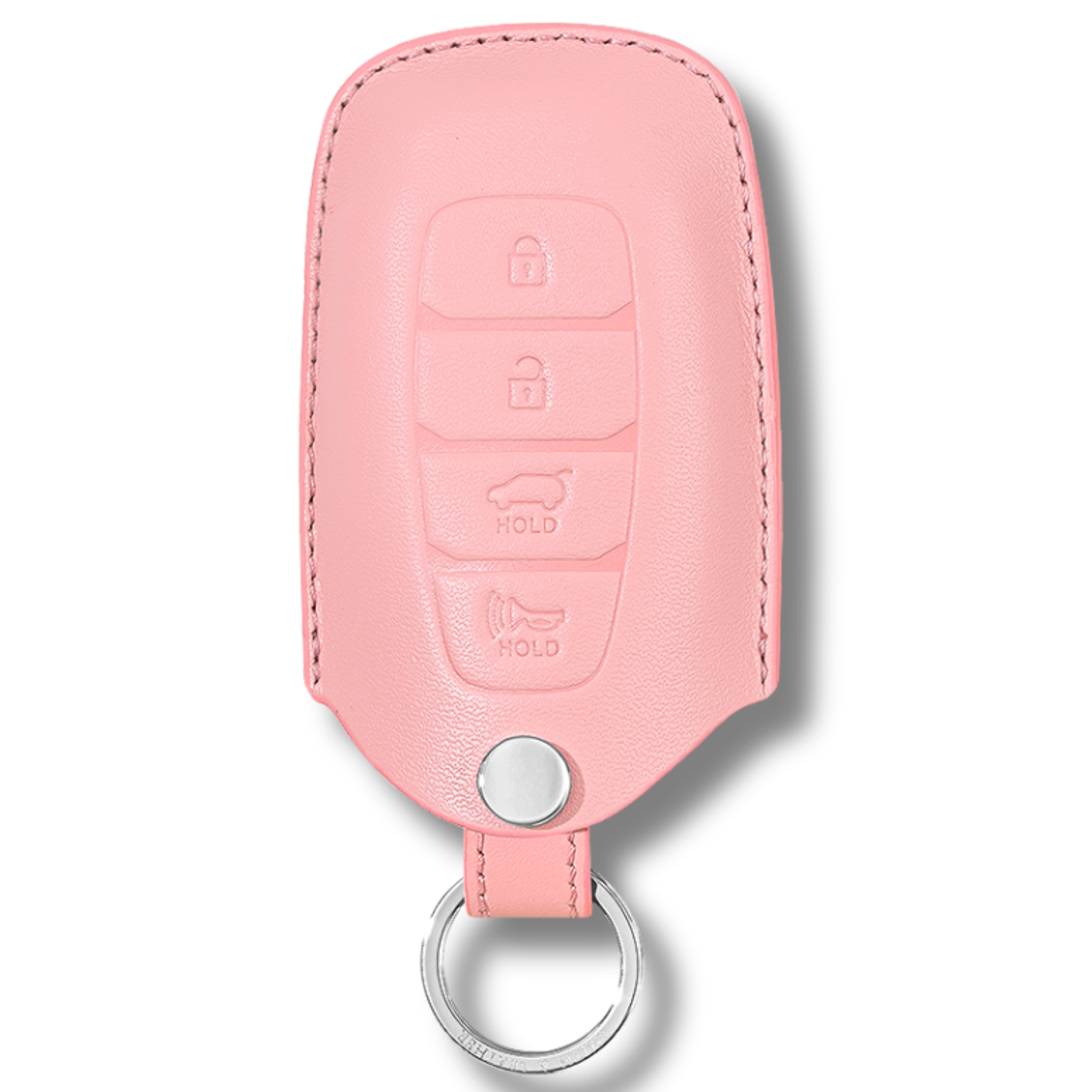 Hyundai Kona Elantra Sonata Key Fob Premium Leather Case pink