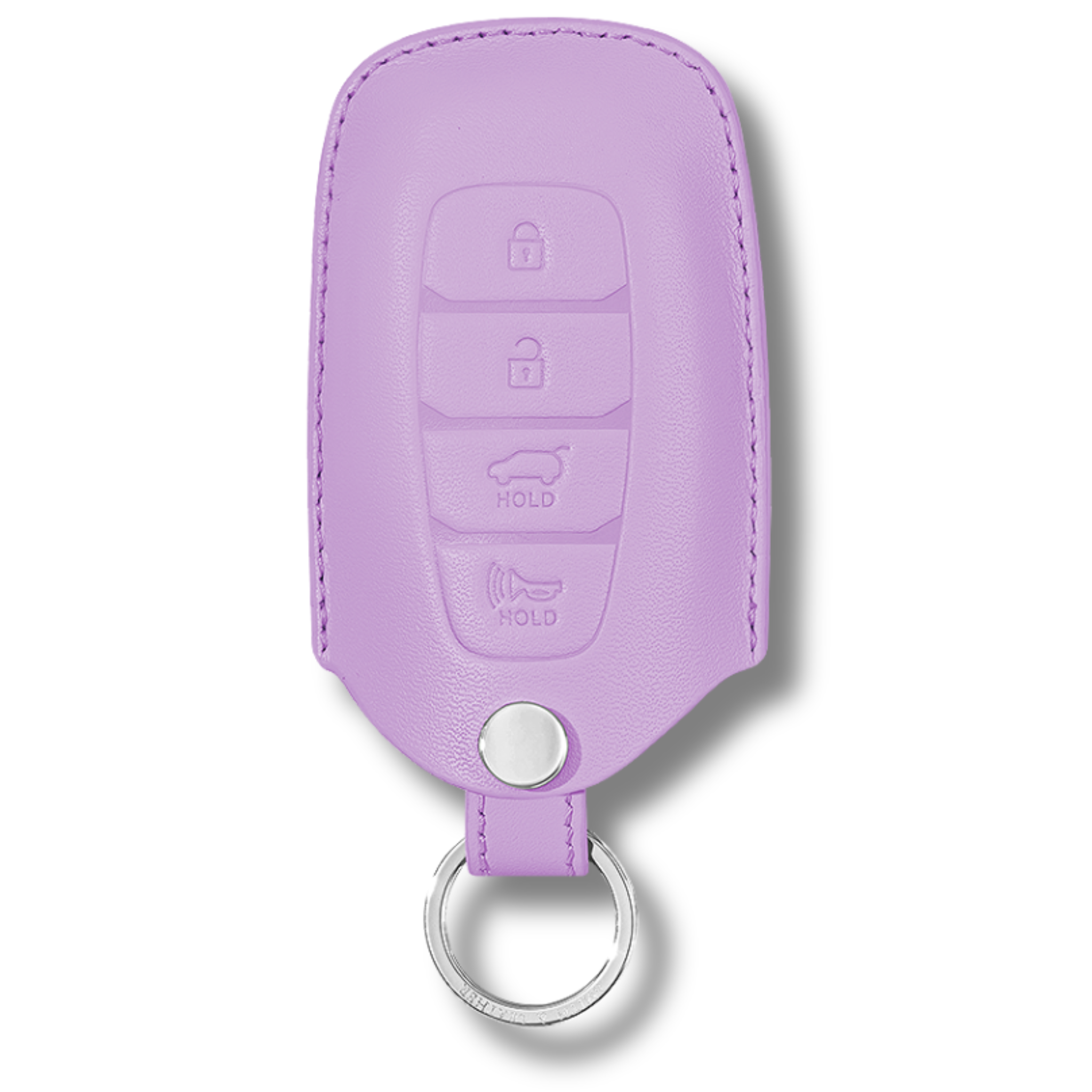 Hyundai Kona Elantra Sonata Key Fob Premium Leather Case purple