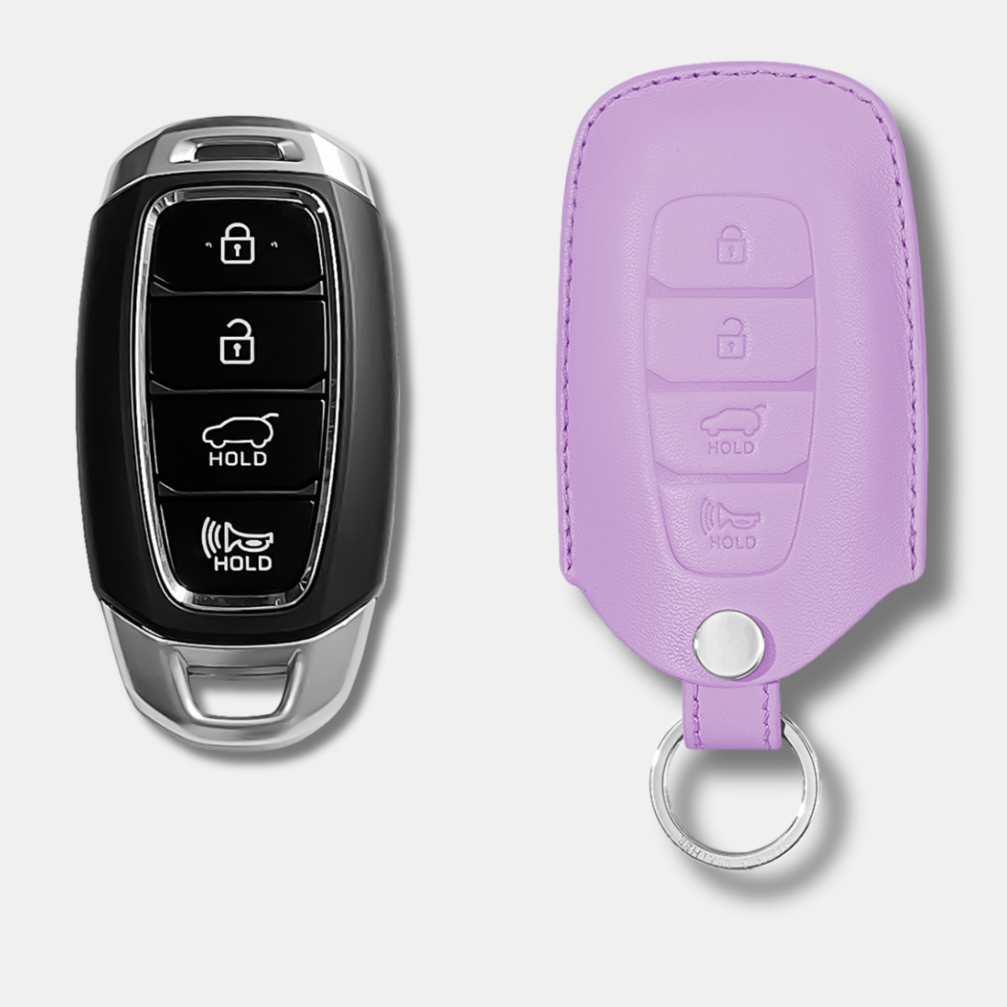 Premium Hyundai H-30 Key Fob Leather Case