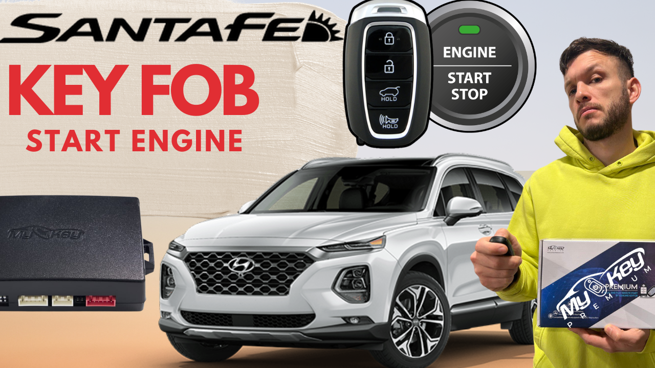 santa fe tm 2019-2020 remote start kit plug and play oem key fob installation video guide