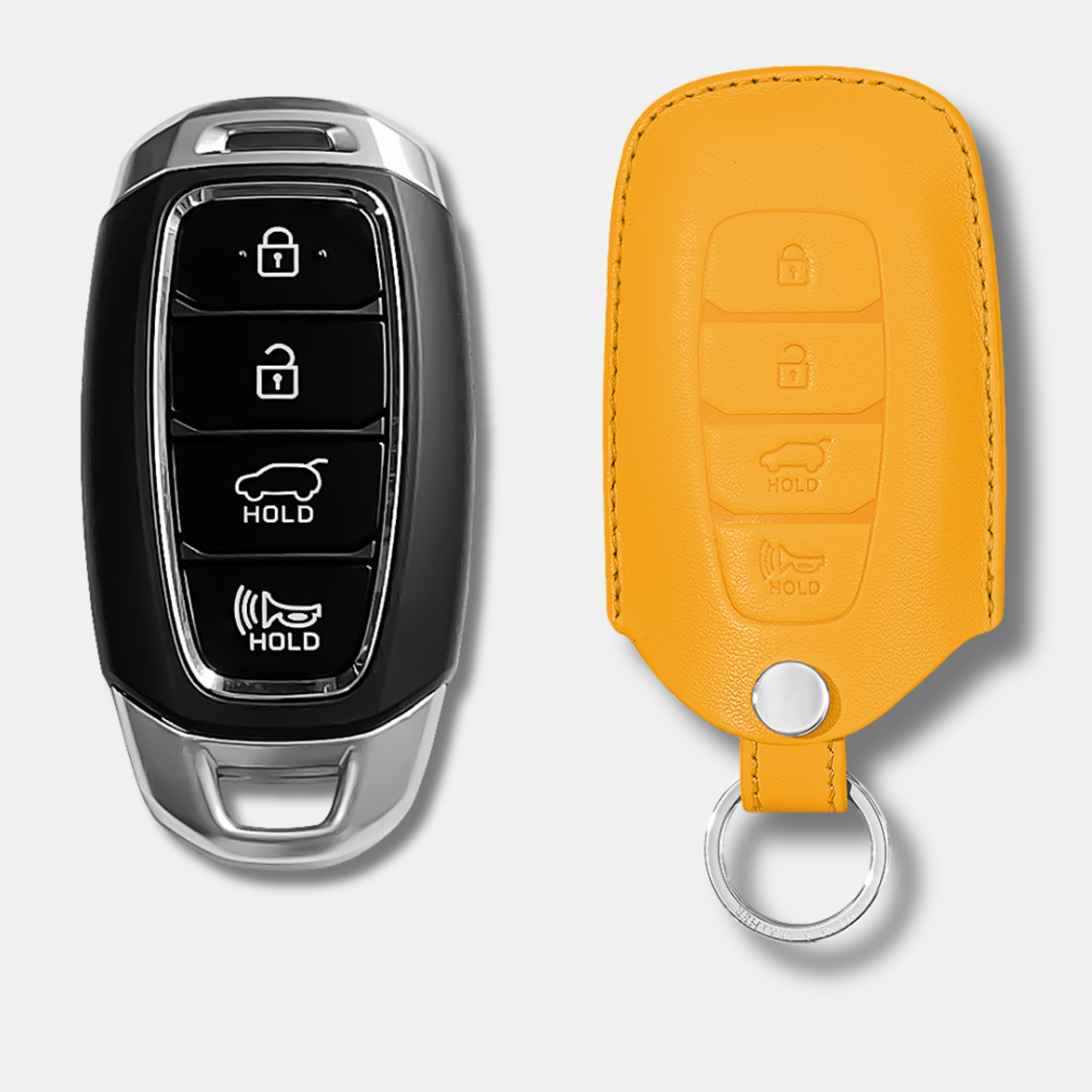 Premium Hyundai H-30 Key Fob Leather Case